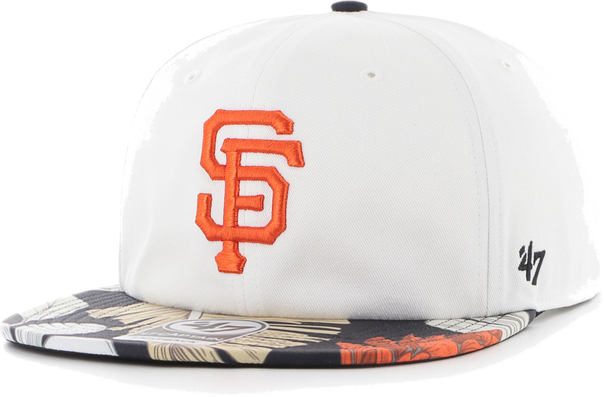Hurley x '47 Men's San Francisco Giants White Captain Snapback Adjustable Hat product image