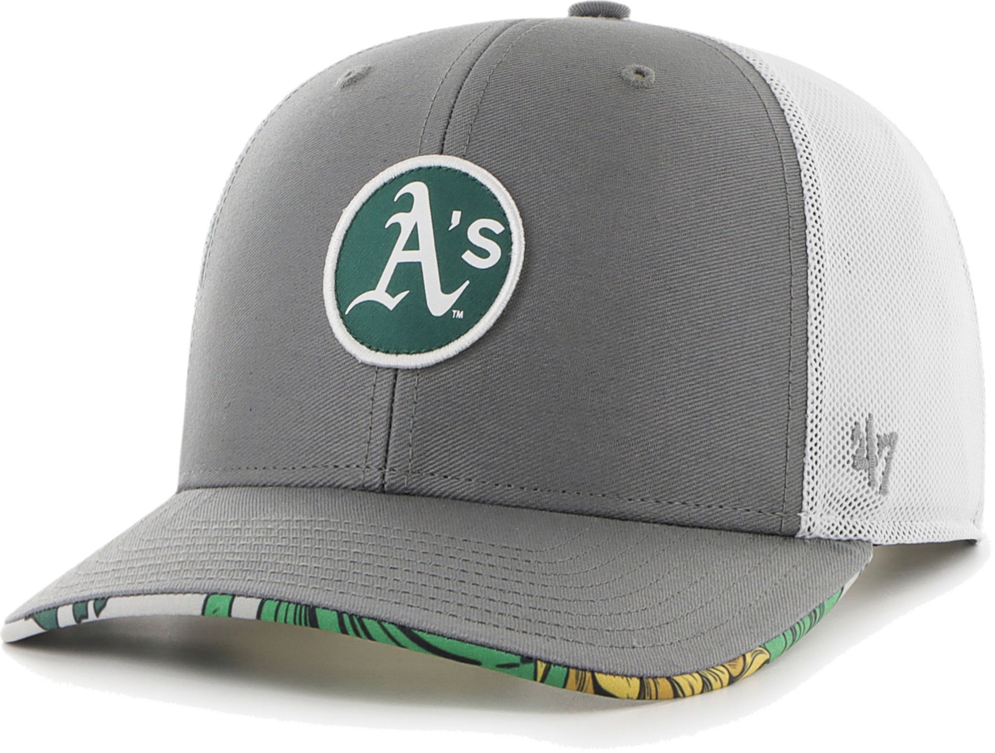 Hurley x '47 Men's Oakland Athletics Dark Gray Paradise MVP Adjustable Hat product image