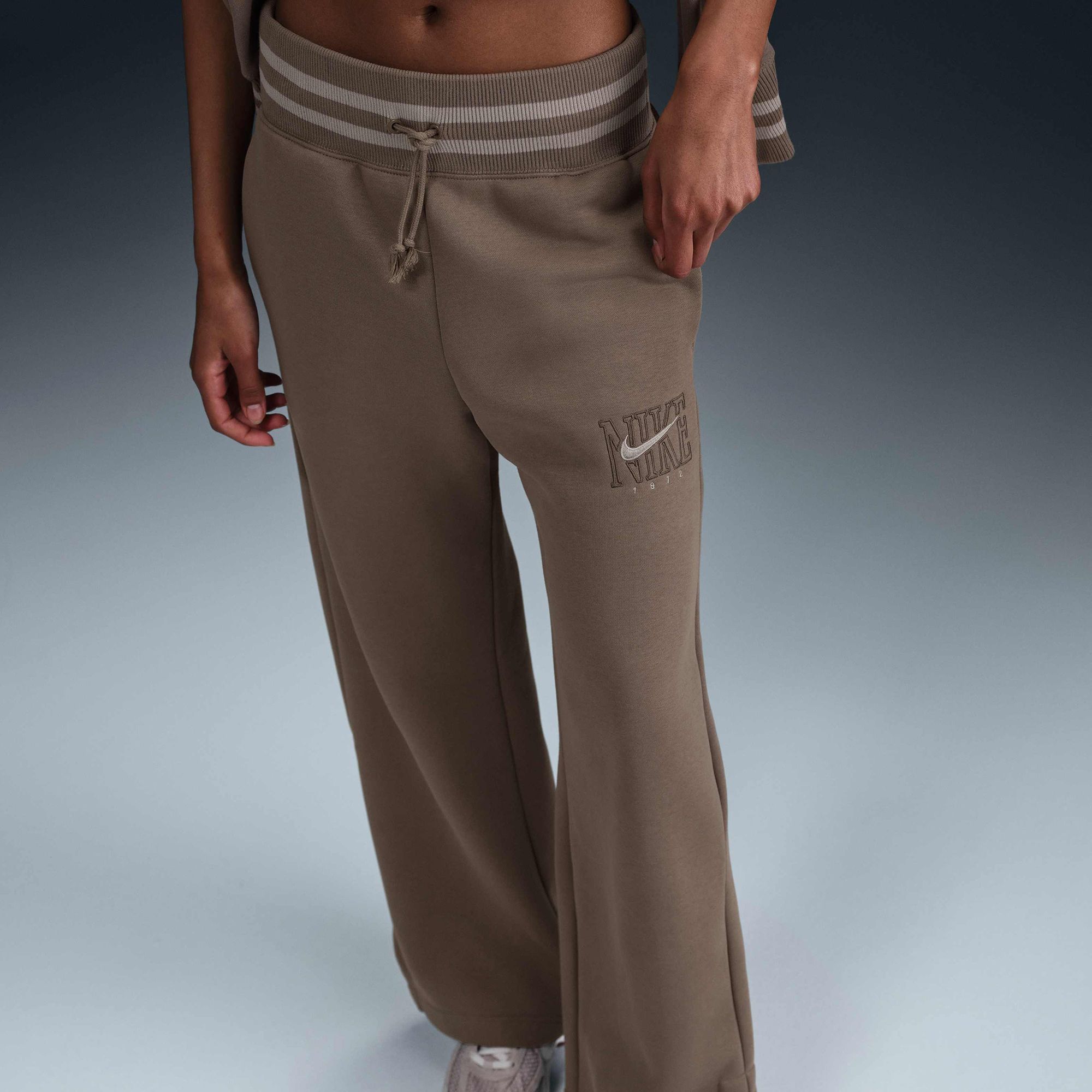 Nike Women's Sportswear Phoenix Fleece High-Waisted Wide-Leg Graphic Pants product image
