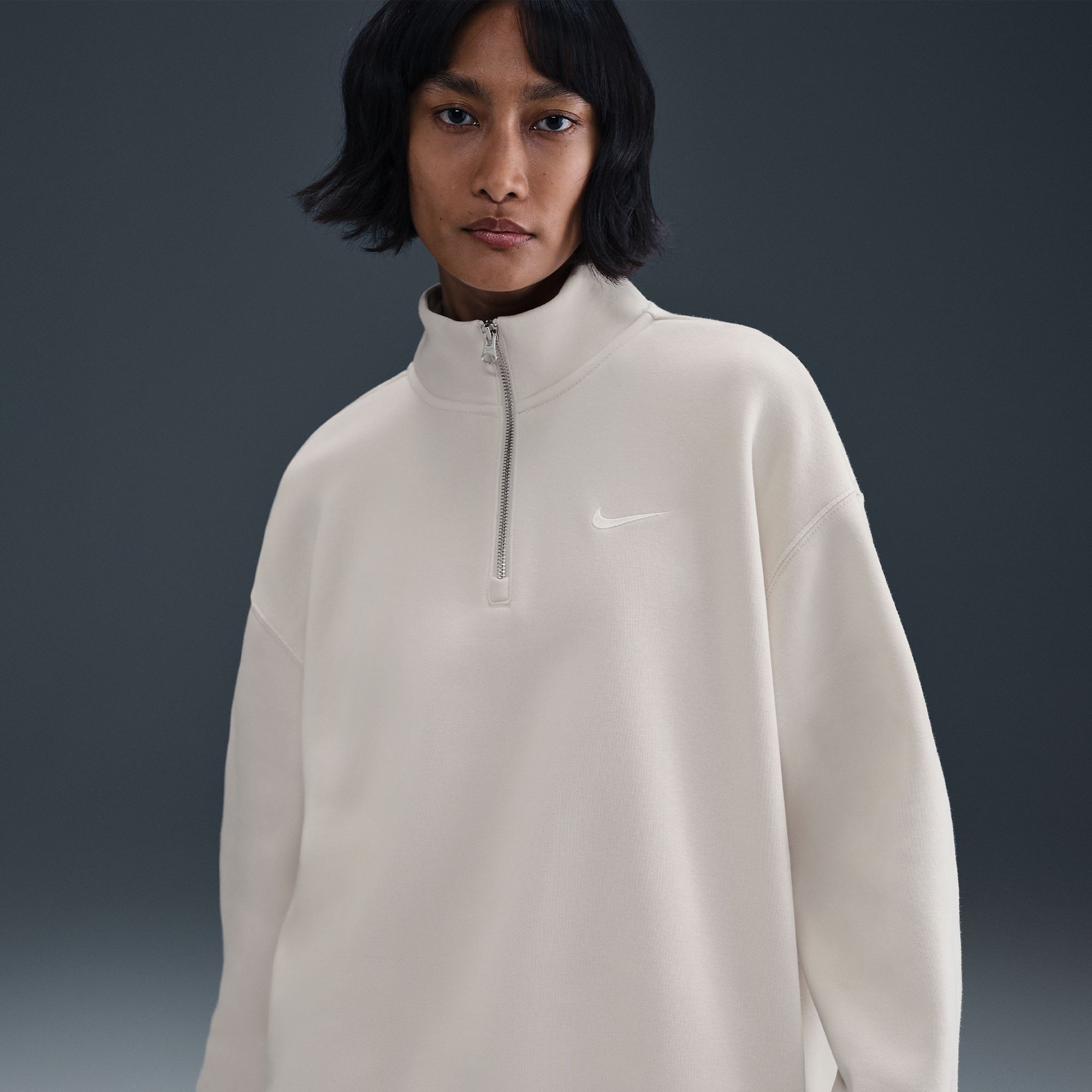 Nike Women's Sportswear Phoenix Fleece Oversized 1/4-Zip Long Sweatshirt product image