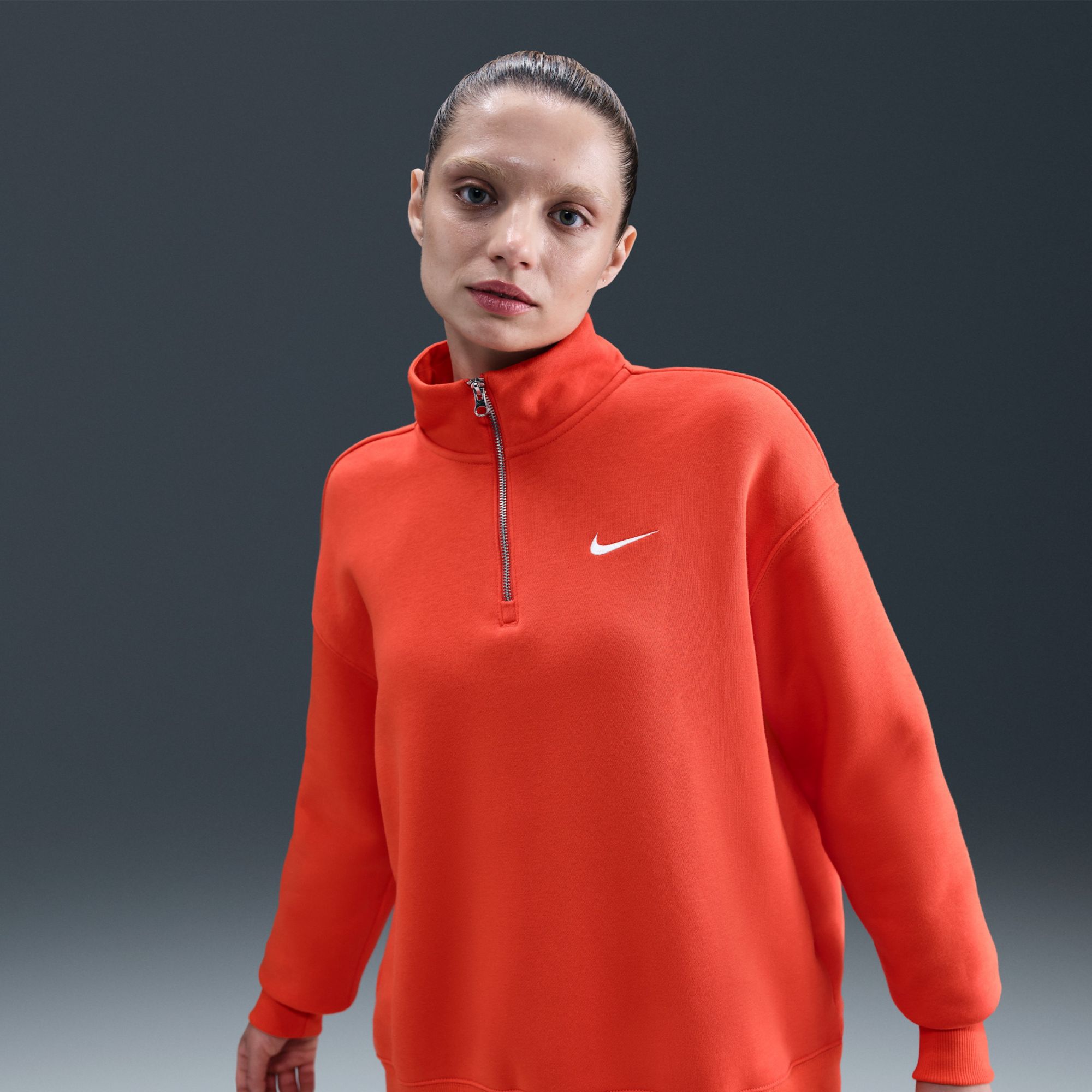 Nike Women's Sportswear Phoenix Fleece Oversized 1/4-Zip Long Sweatshirt product image