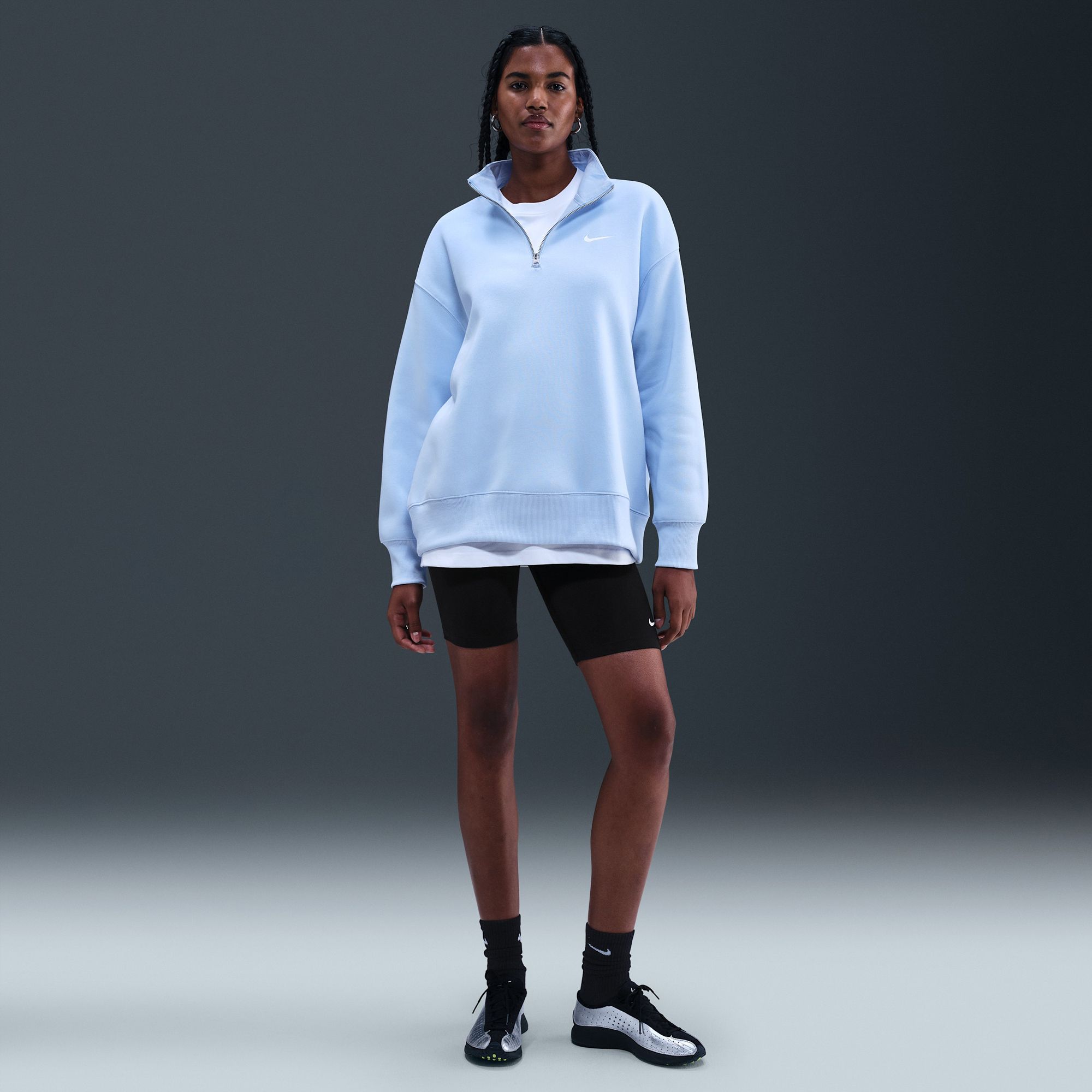 Nike Women's Sportswear Phoenix Fleece Oversized 1/4-Zip Long Sweatshirt product image