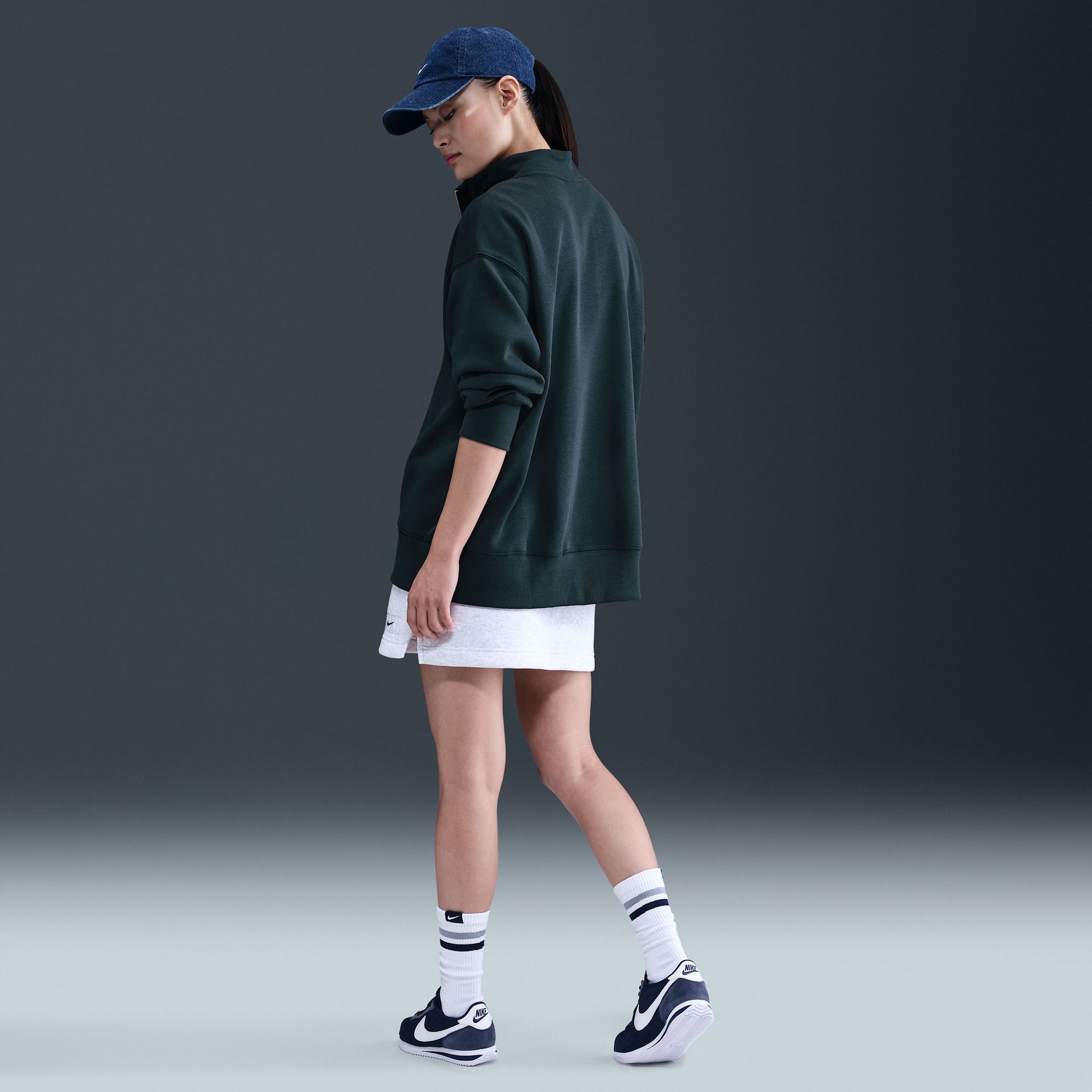 Nike Women's Sportswear Phoenix Fleece Oversized 1/4-Zip Long Sweatshirt product image