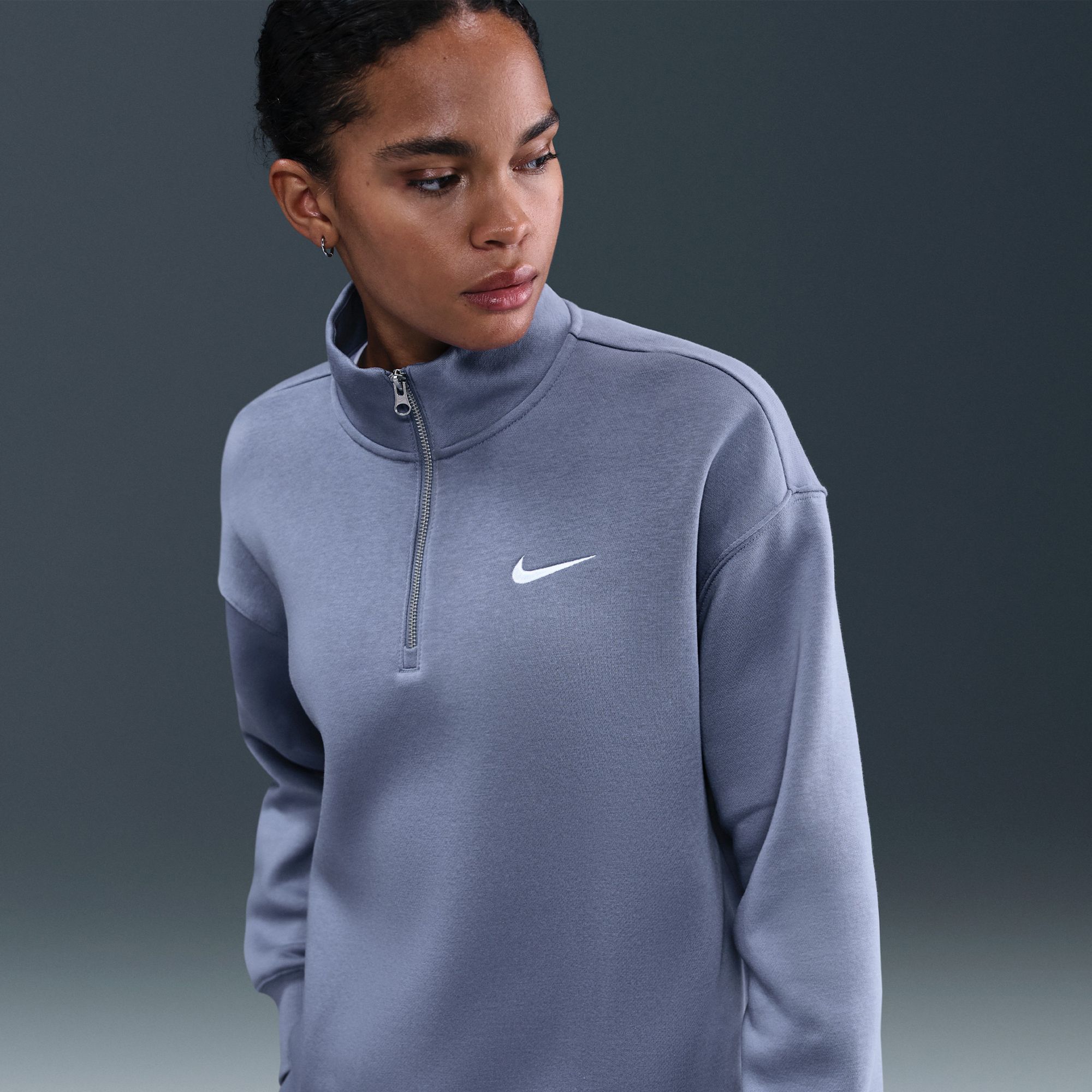 Nike Women's Sportswear Phoenix Fleece Oversized 1/4-Zip Long Sweatshirt product image