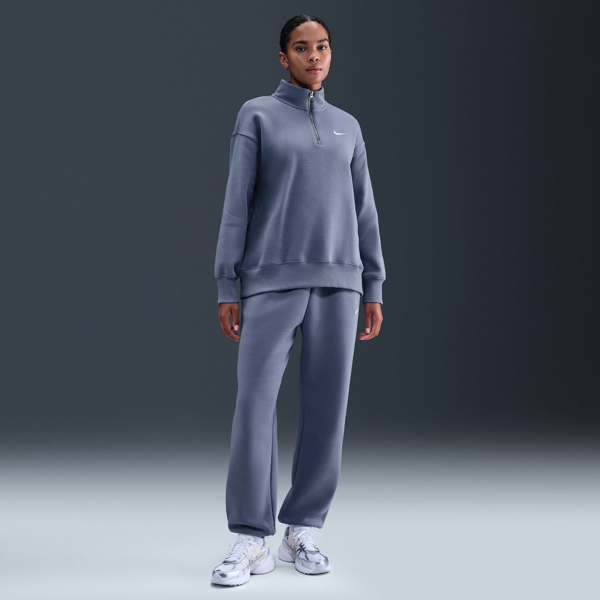 Nike Women's Sportswear Phoenix Fleece Oversized 1/4-Zip Long Sweatshirt product image
