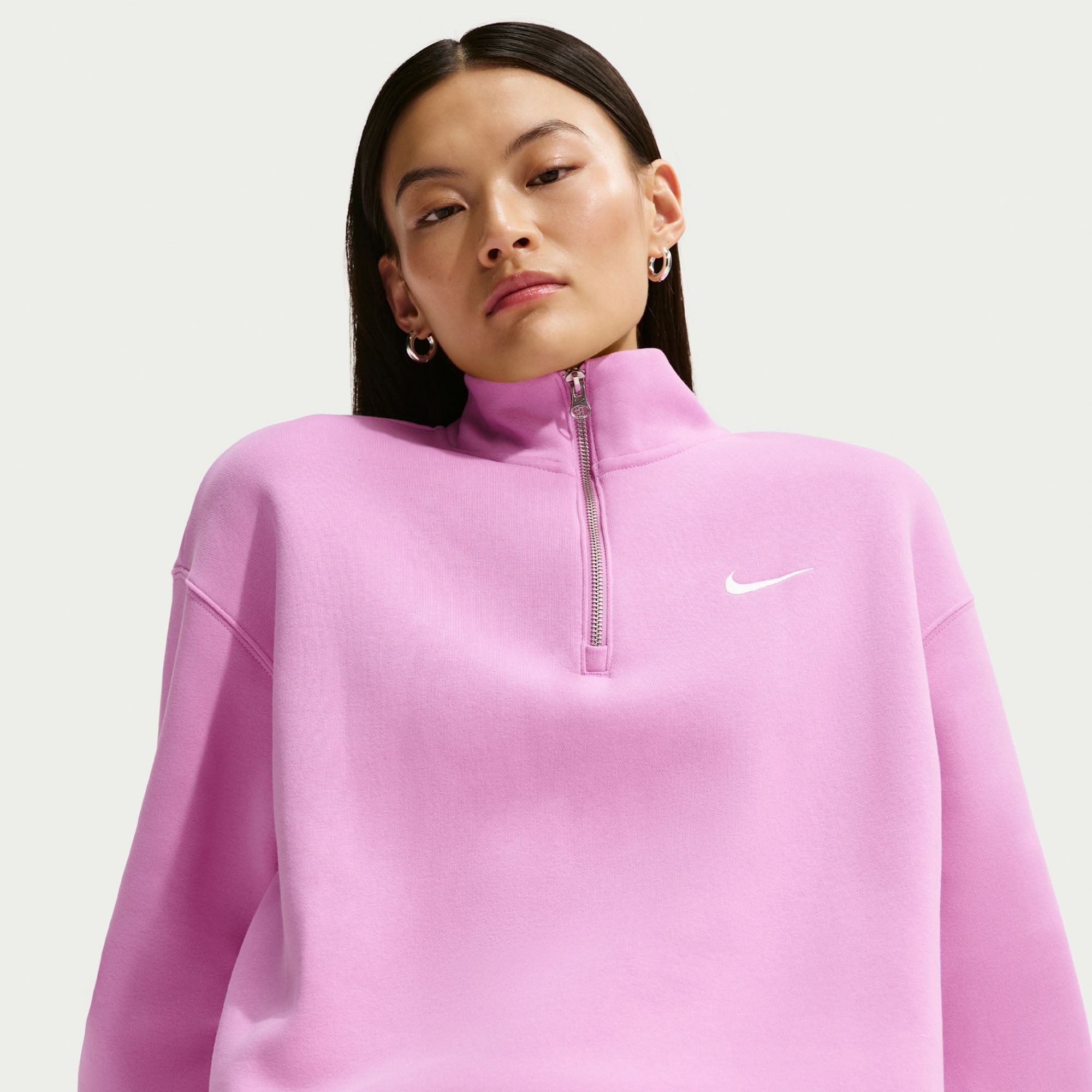 Nike Women's Sportswear Phoenix Fleece Oversized 1/4-Zip Long Sweatshirt product image