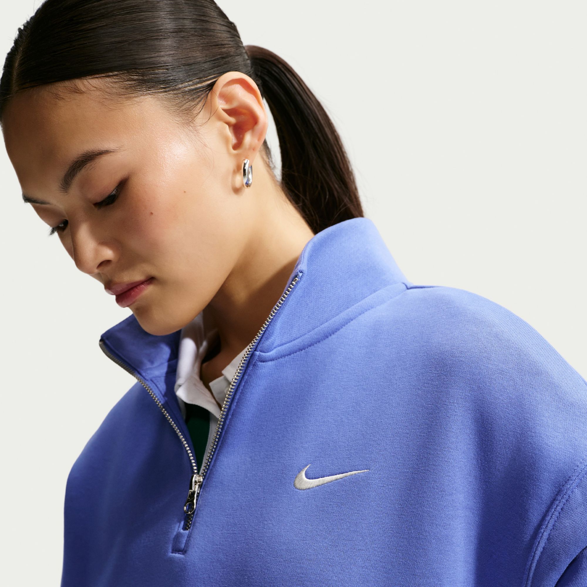 Nike Women's Sportswear Phoenix Fleece Oversized 1/4-Zip Long Sweatshirt product image