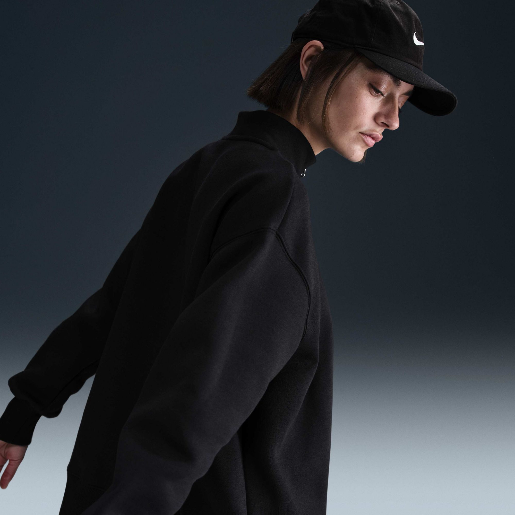 Nike Women's Sportswear Phoenix Fleece Oversized 1/4-Zip Long Sweatshirt product image