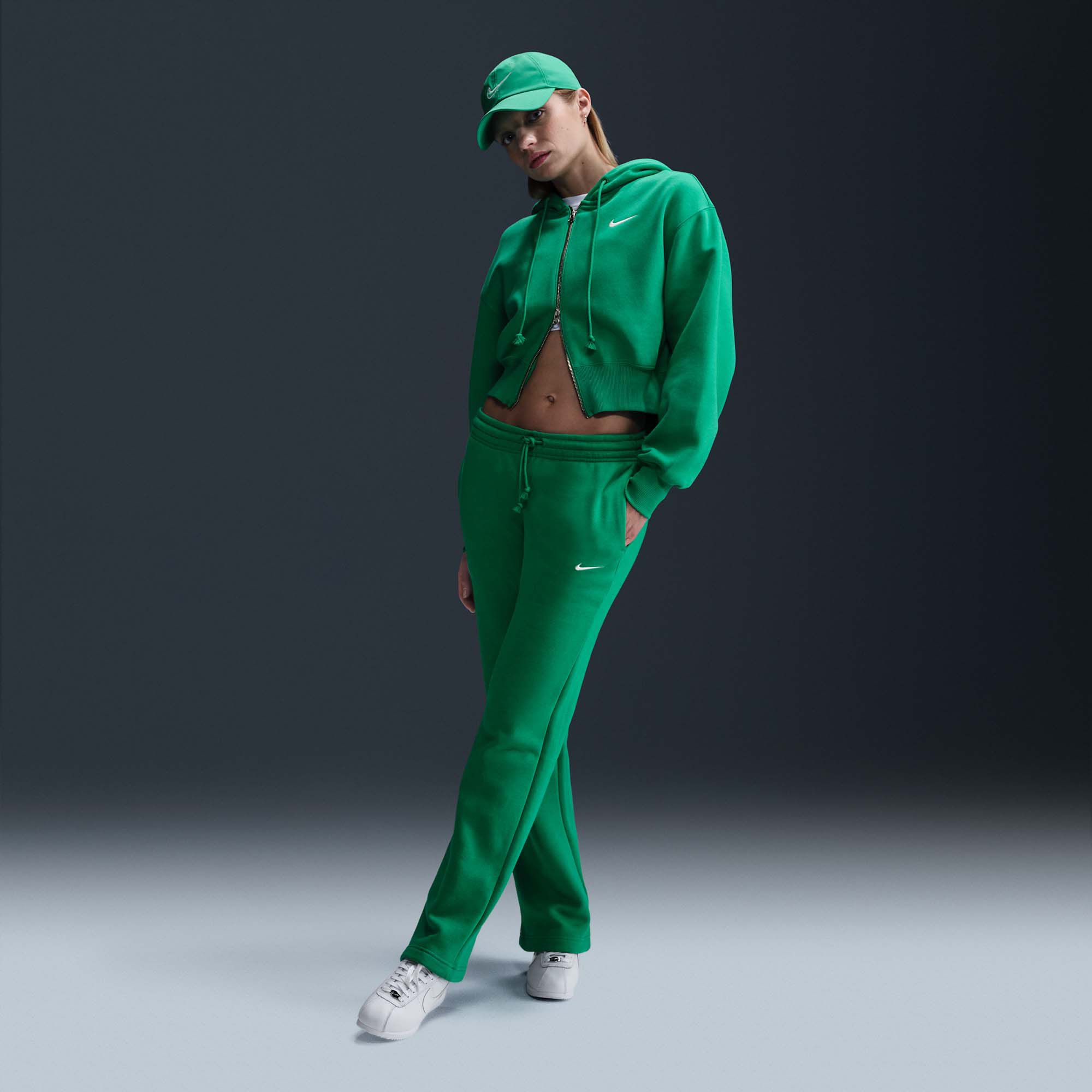 Nike Women's Sportswear Phoenix Fleece Loose Cropped Full-Zip Hoodie product image