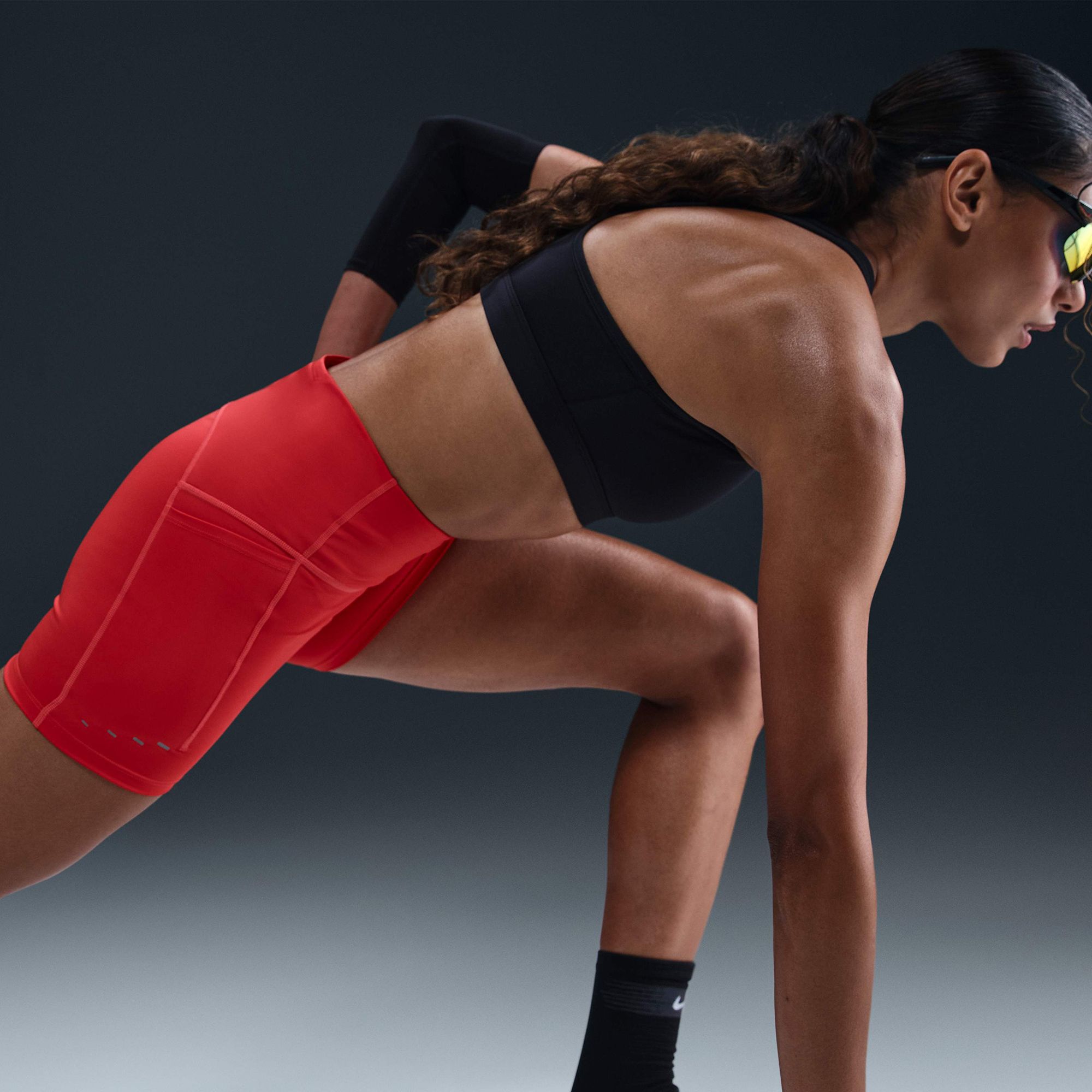 Nike Women's Swift High-Waisted 4" Tight Running Shorts with Pockets product image