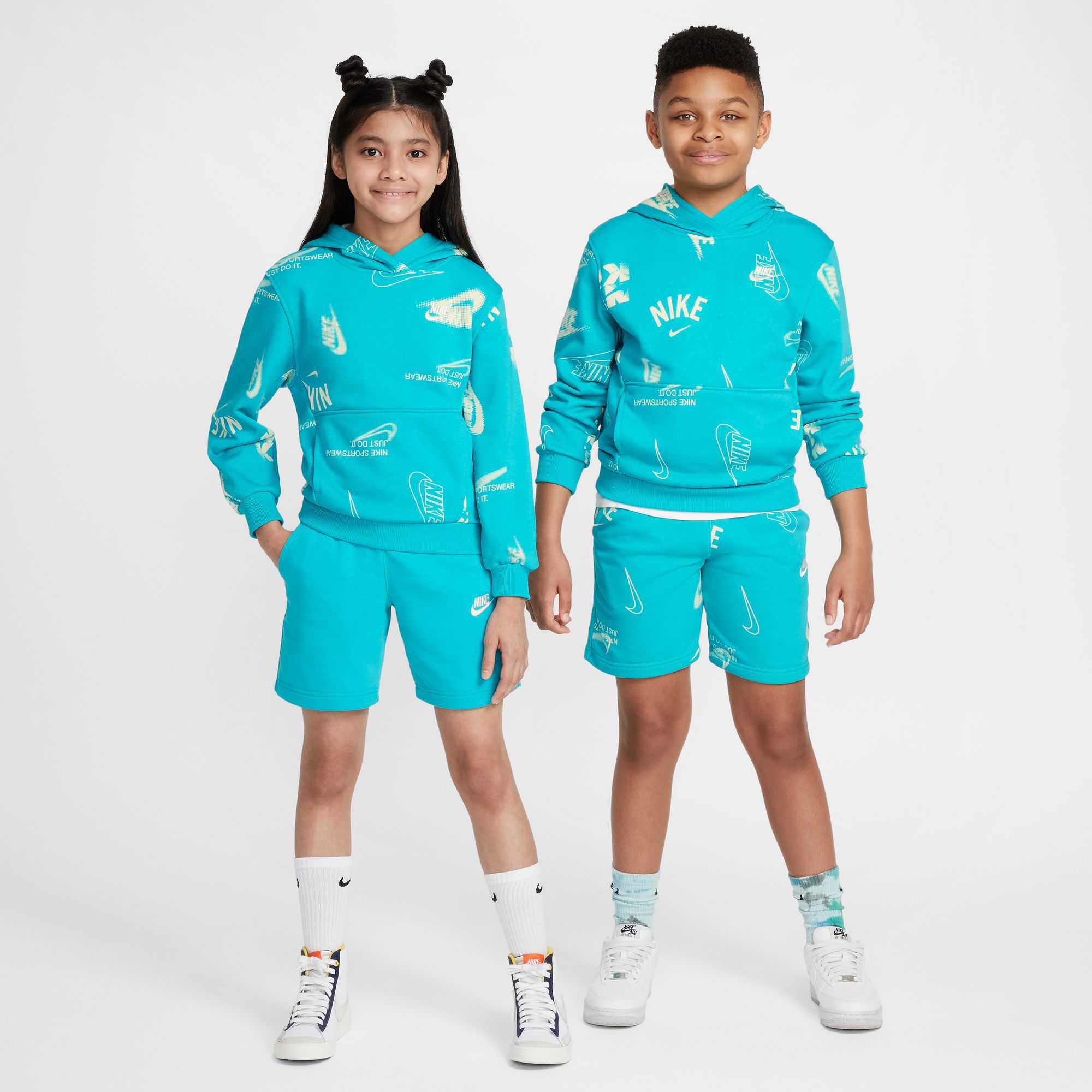 Nike Kids' Sportswear Club Fleece French Terry Printed Hoodie product image