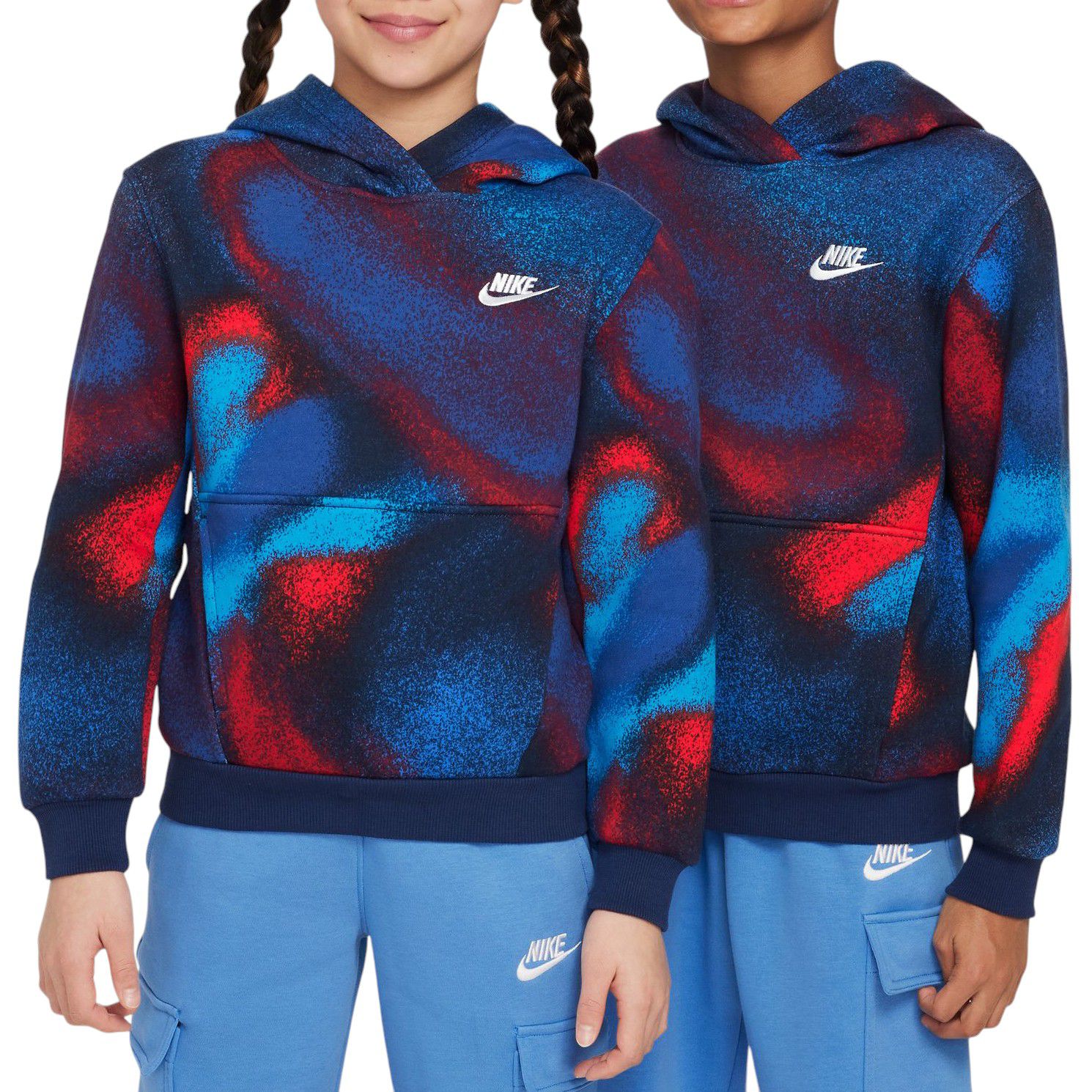 Nike Kids' Sportswear Printed Club Fleece Hoodie product image
