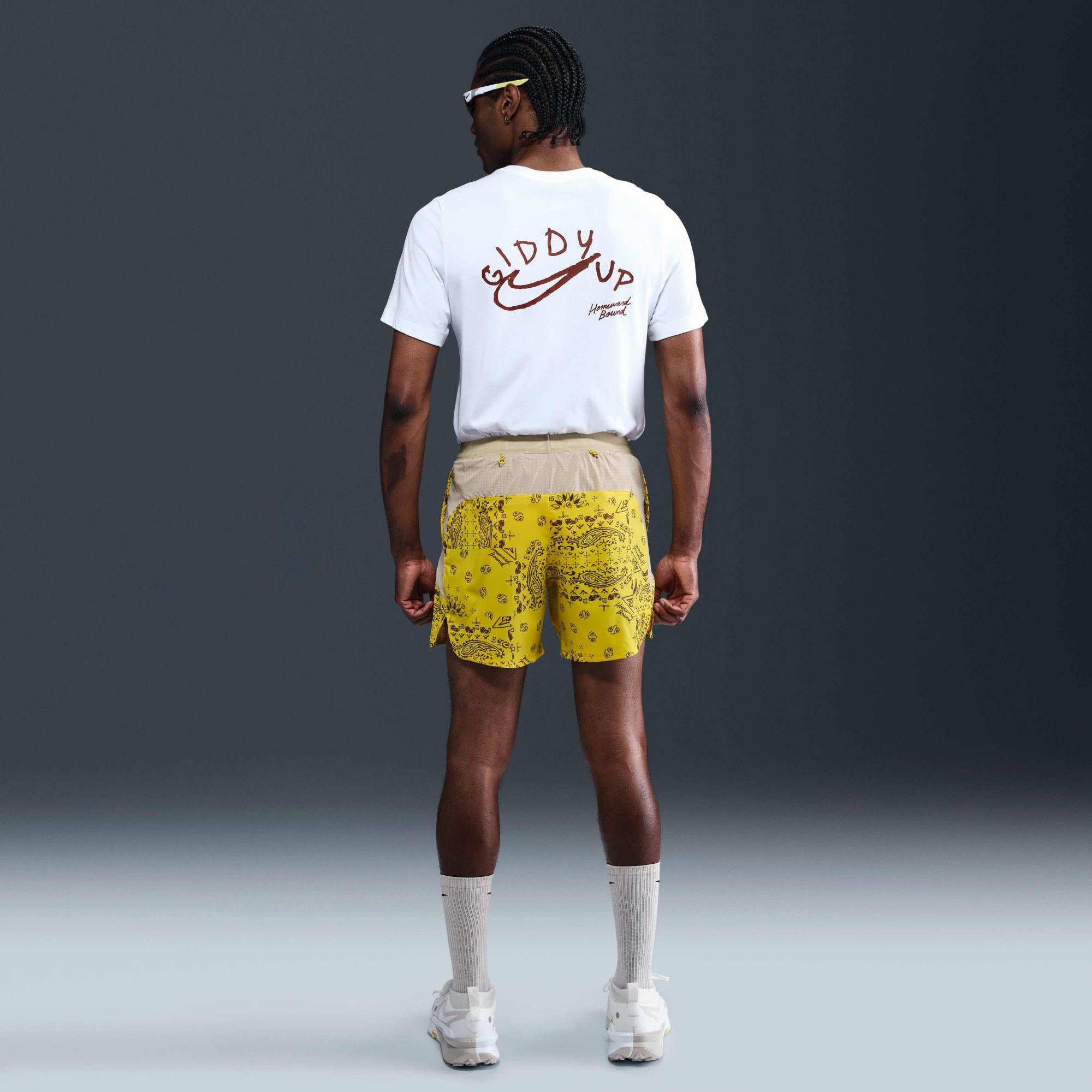 Nike Men's Dri-FIT Trail 6'' Brief-Lined Allover Print Running Shorts product image