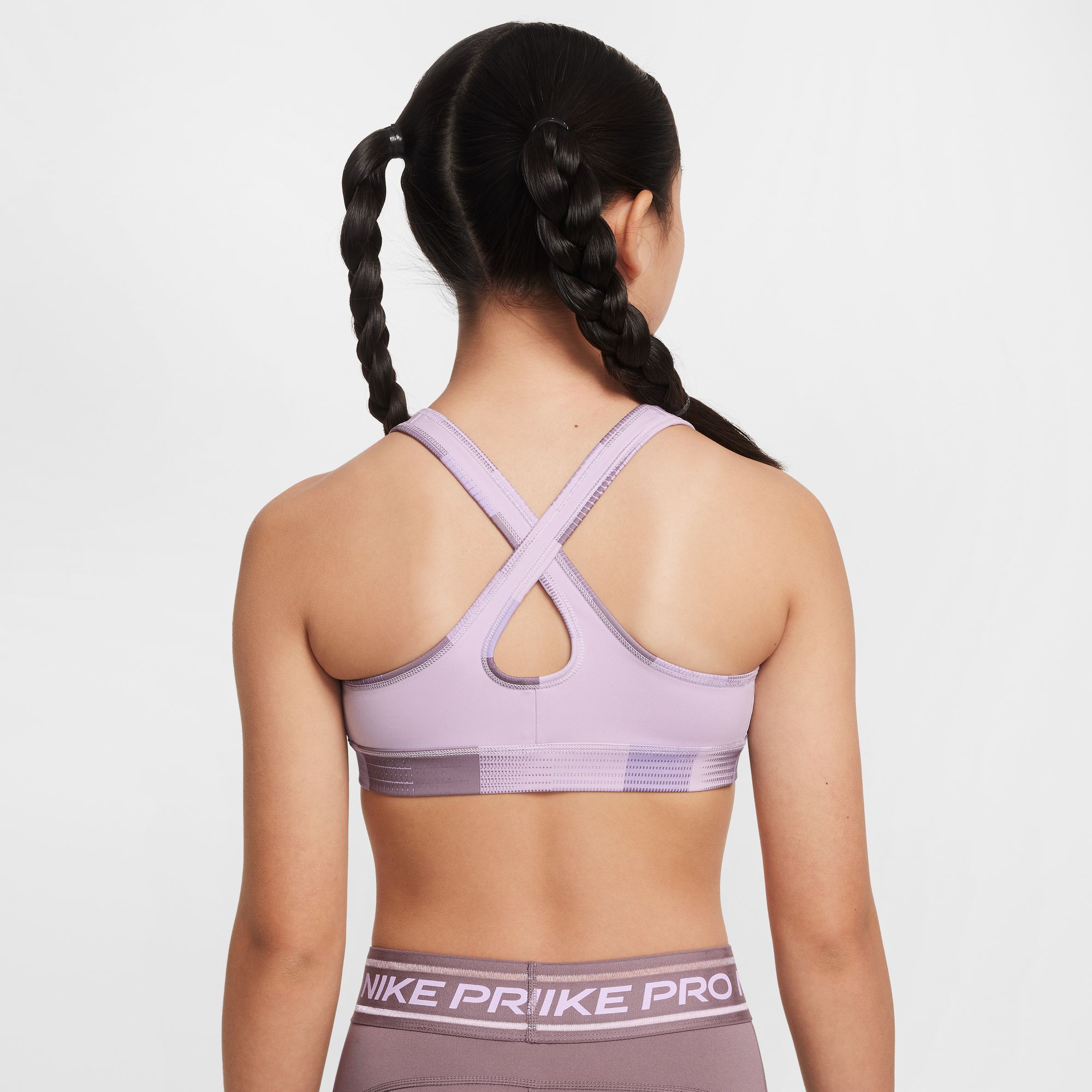 Nike Girls' Dri-FIT Reversible Printed Swoosh Sports Bra product image