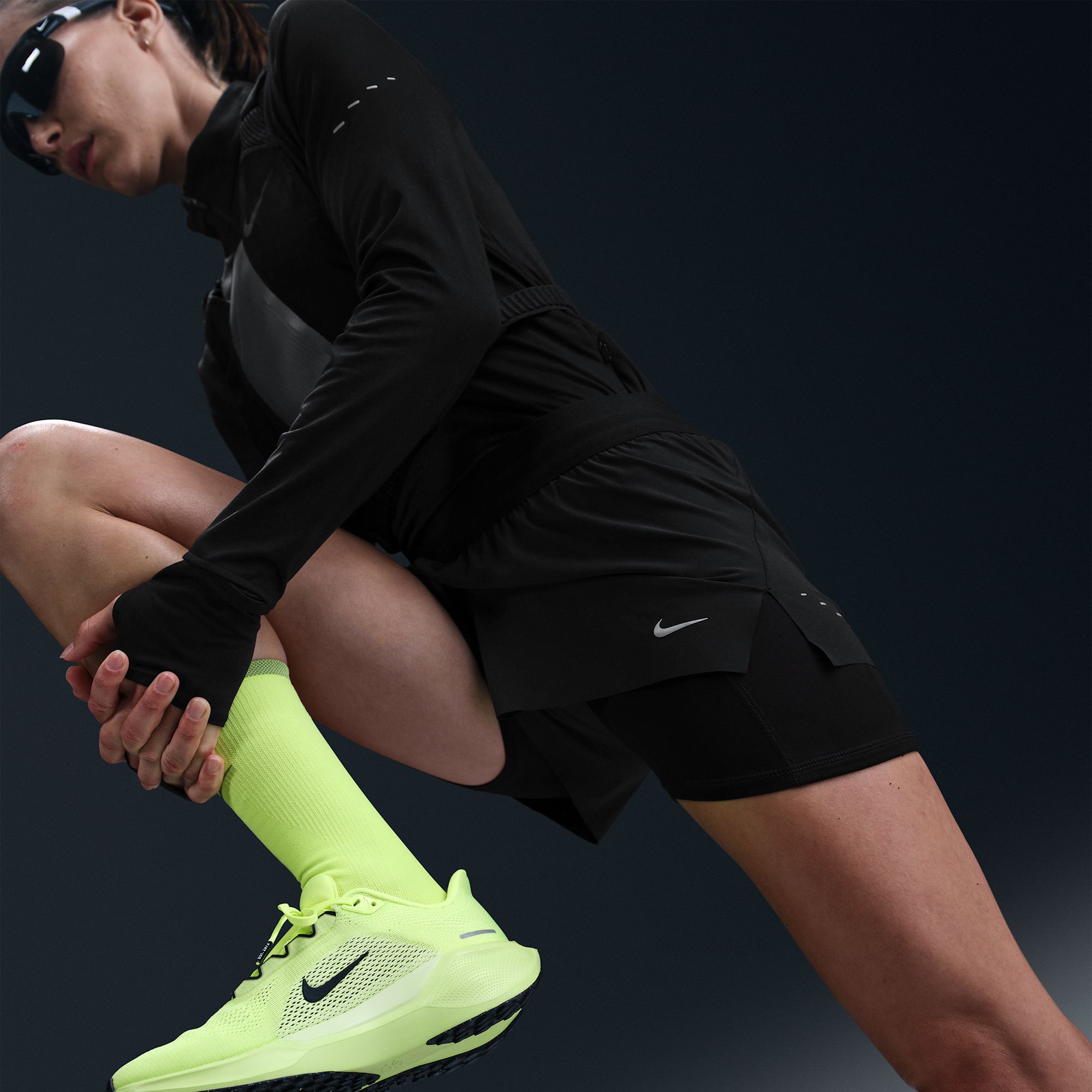Nike Women's Swift Dri-FIT Mid-Rise 2-in-1 Running Shorts product image
