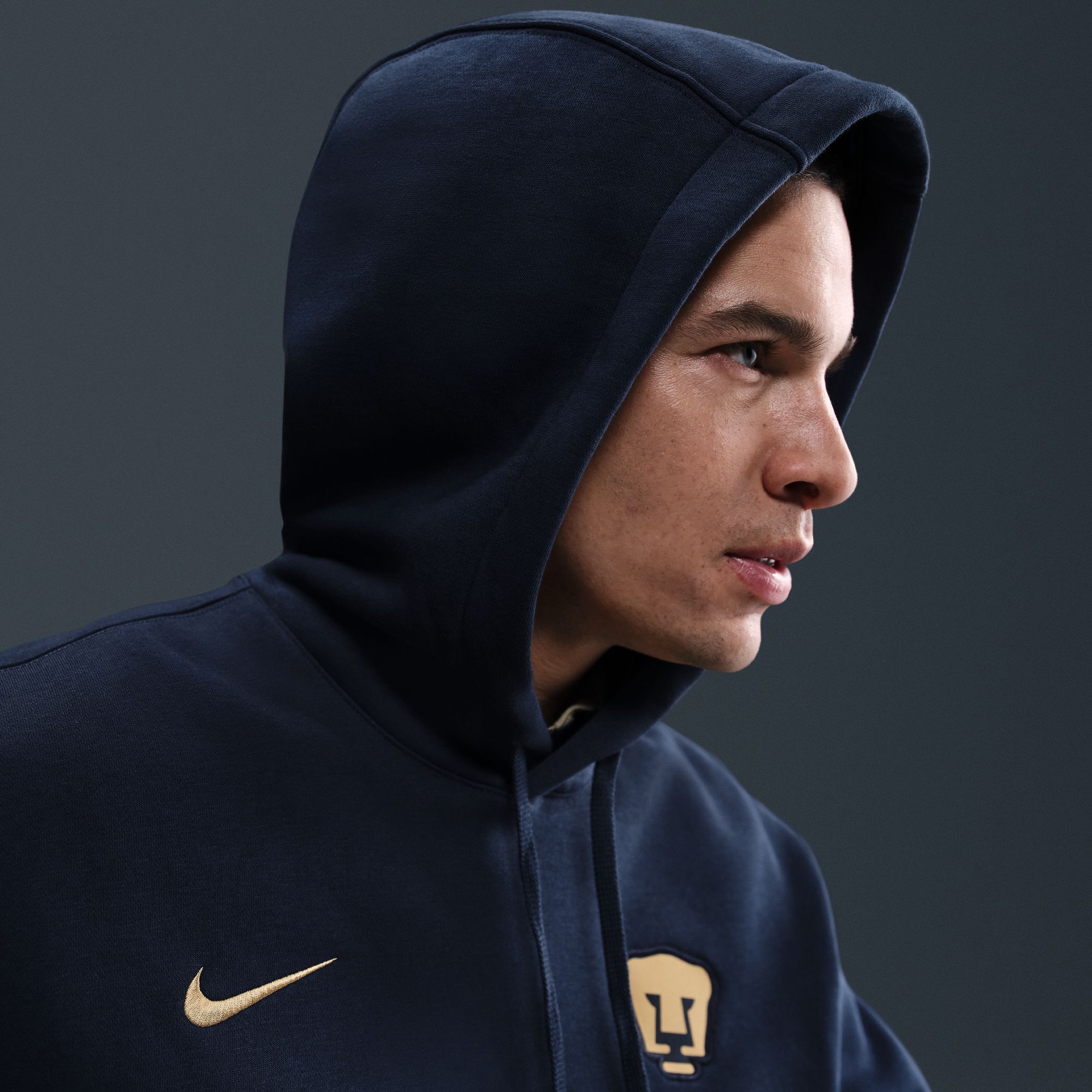 Nike Men's Pumas Navy Logo Pullover Hoodie product image