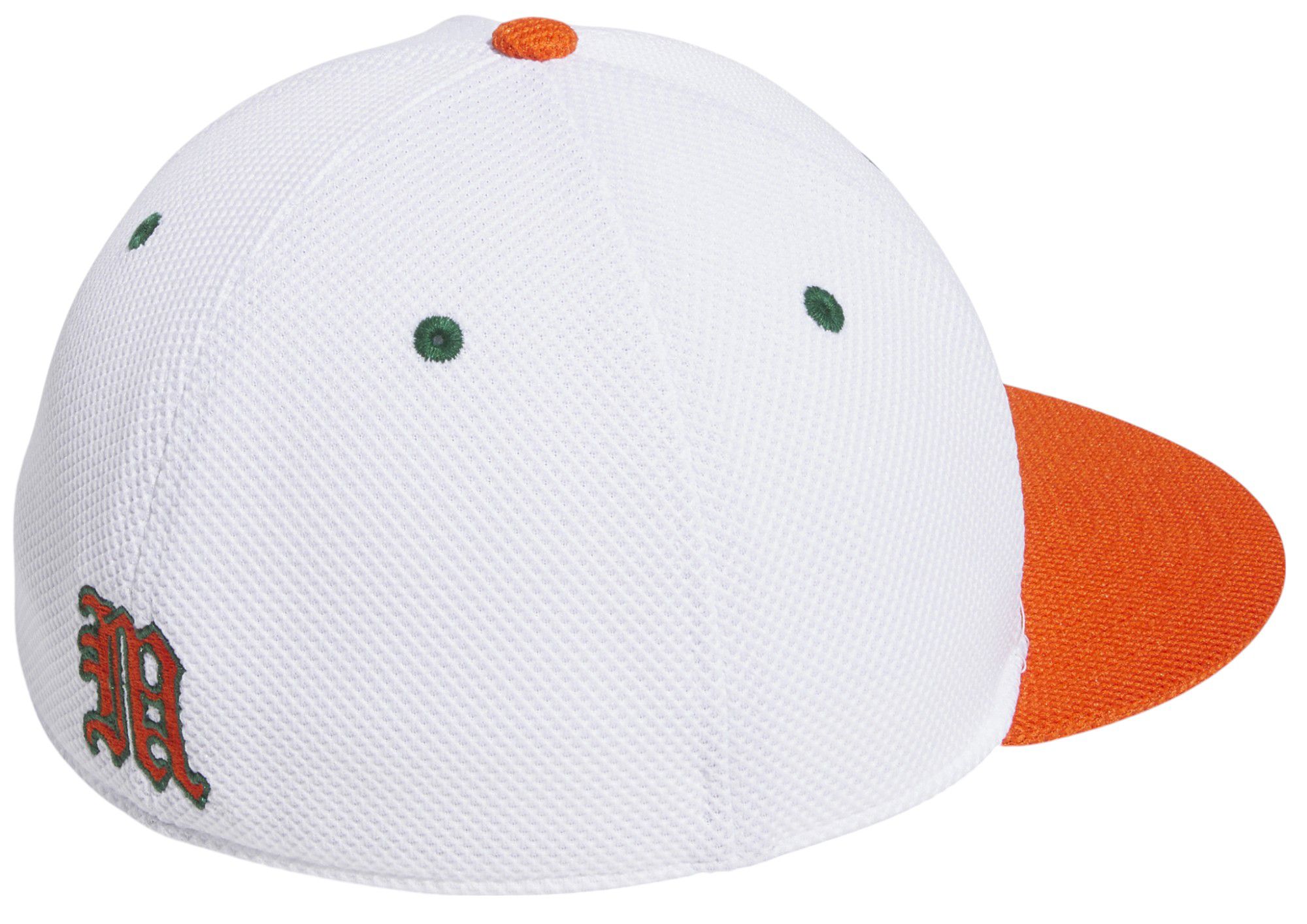 adidas Adult Miami Hurricanes White Mesh Fitted Hat product image
