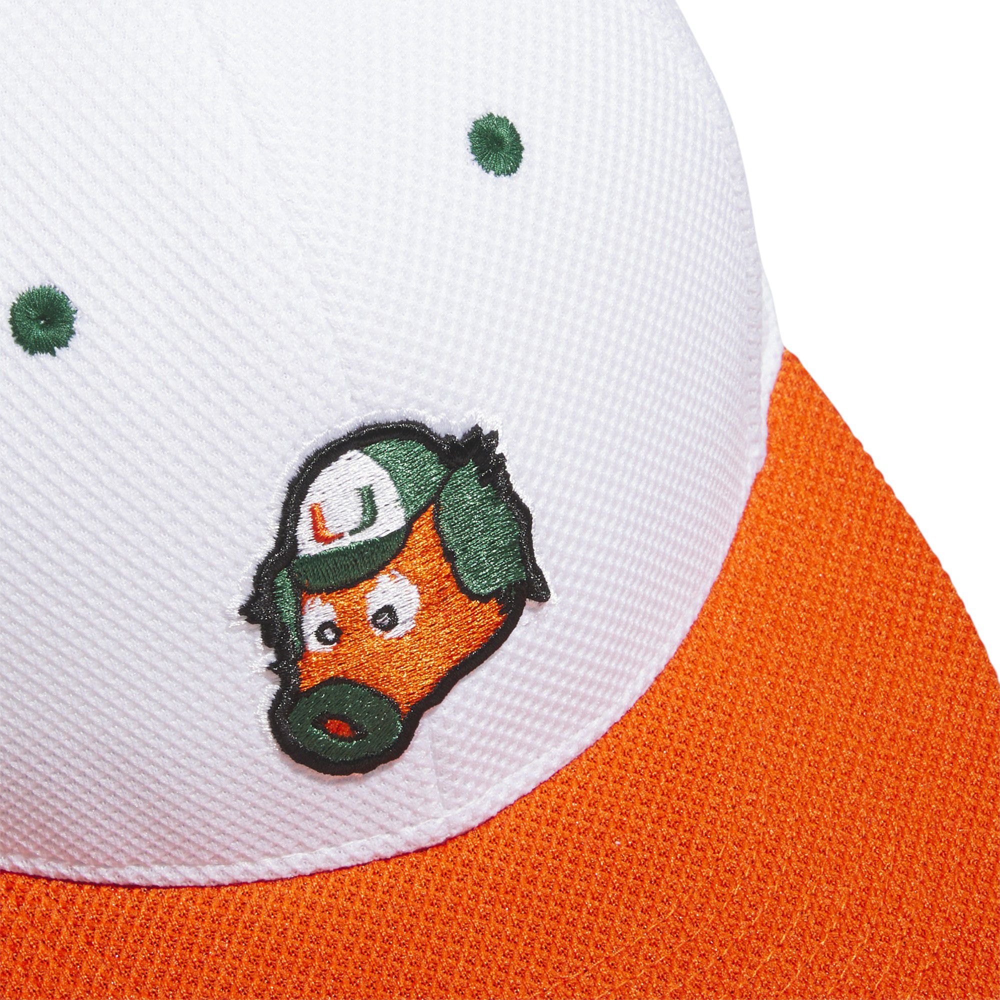 adidas Adult Miami Hurricanes White Mesh Fitted Hat product image