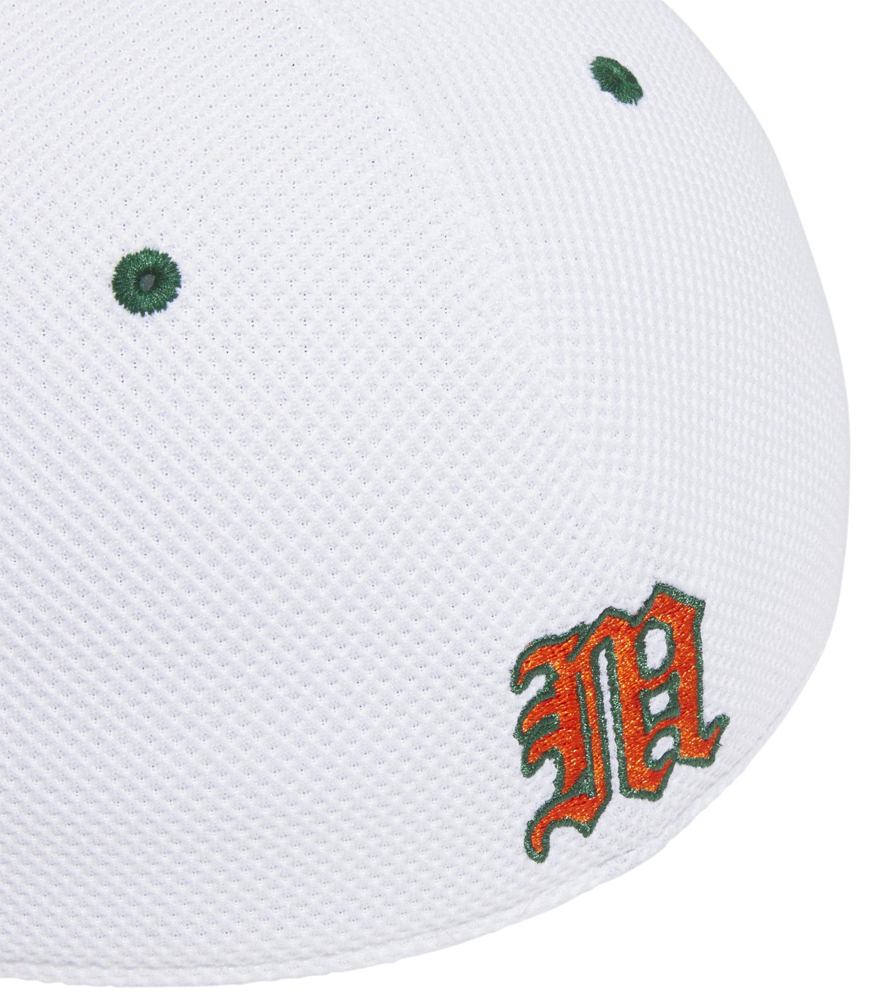 adidas Adult Miami Hurricanes White Mesh Fitted Hat product image