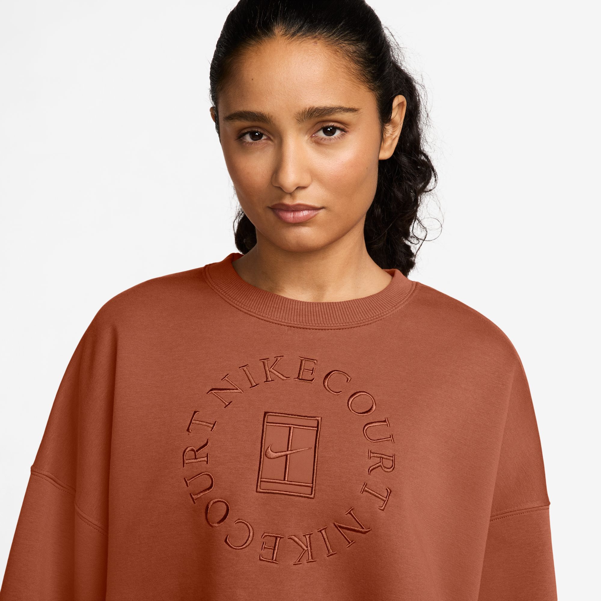 Nike Women's NikeCourt Heritage Phoenix Fleece Over-Oversized Golf Crewneck product image