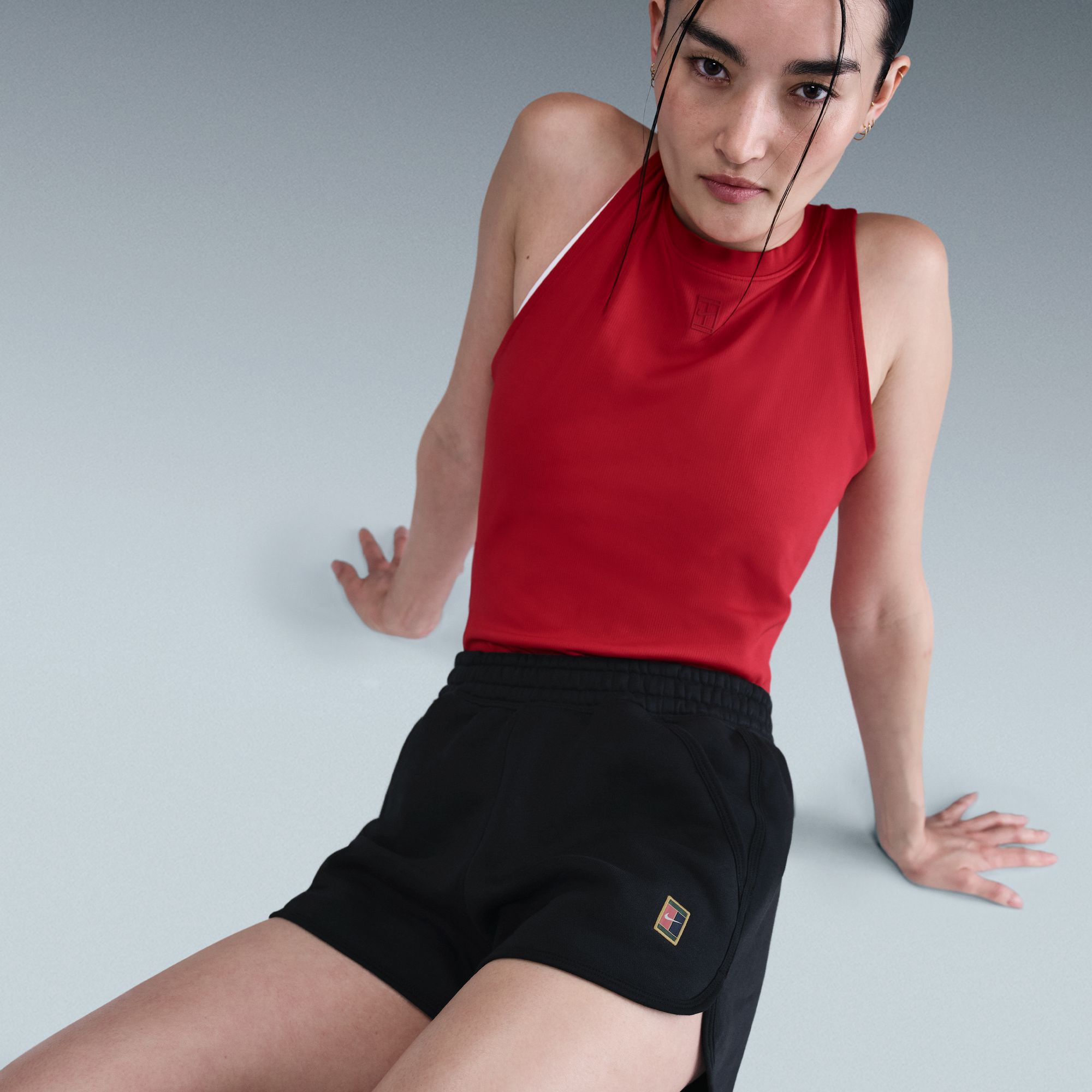 Nike Women's NikeCourt Heritage Mid-Rise Fleece Tennis Shorts product image