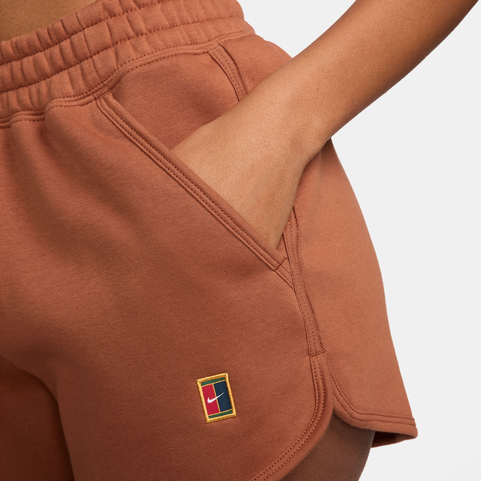 Nike Women's NikeCourt Heritage Mid-Rise Fleece Tennis Shorts product image