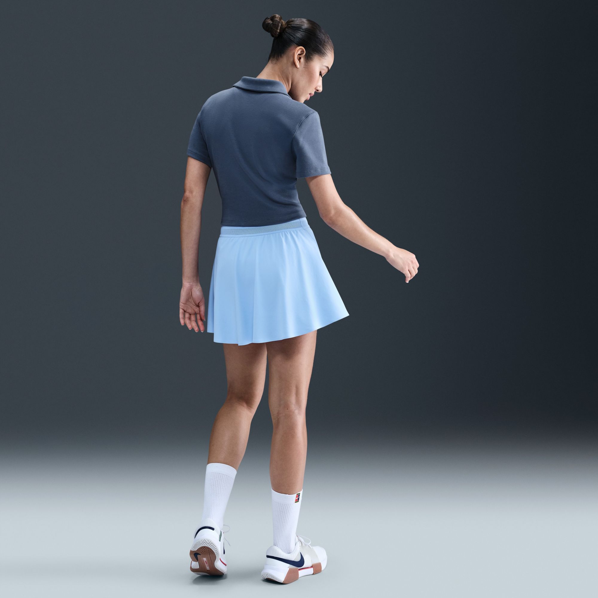 Nike Women's NikeCourt Heritage Short Sleeve Cropped Tennis Polo product image