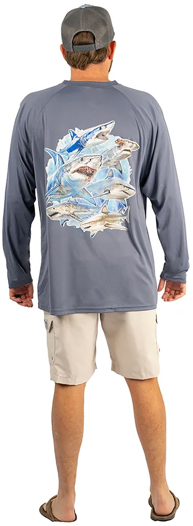 Bimini Bay Outfitters Hook 'M Shark Slam Performance Long Sleeve Shirt product image