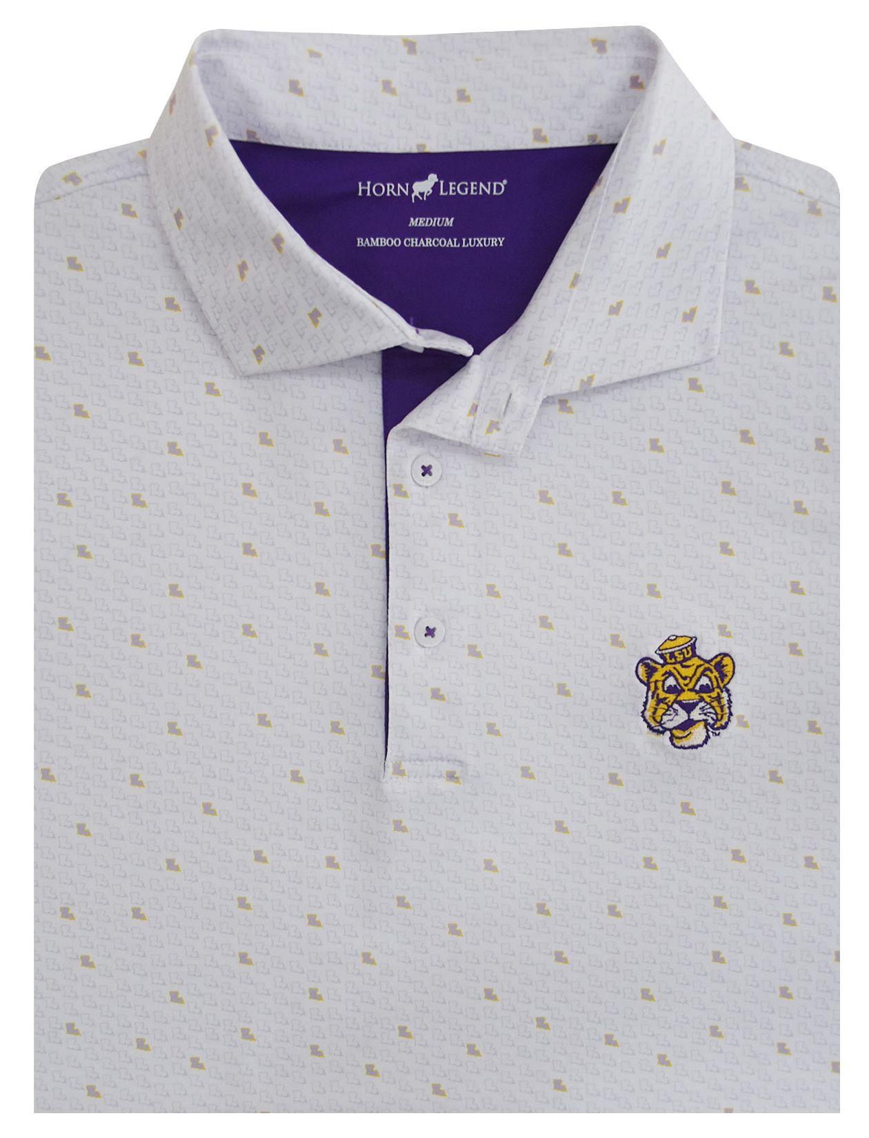 Horn Legend Men's LSU Tigers White Polo product image