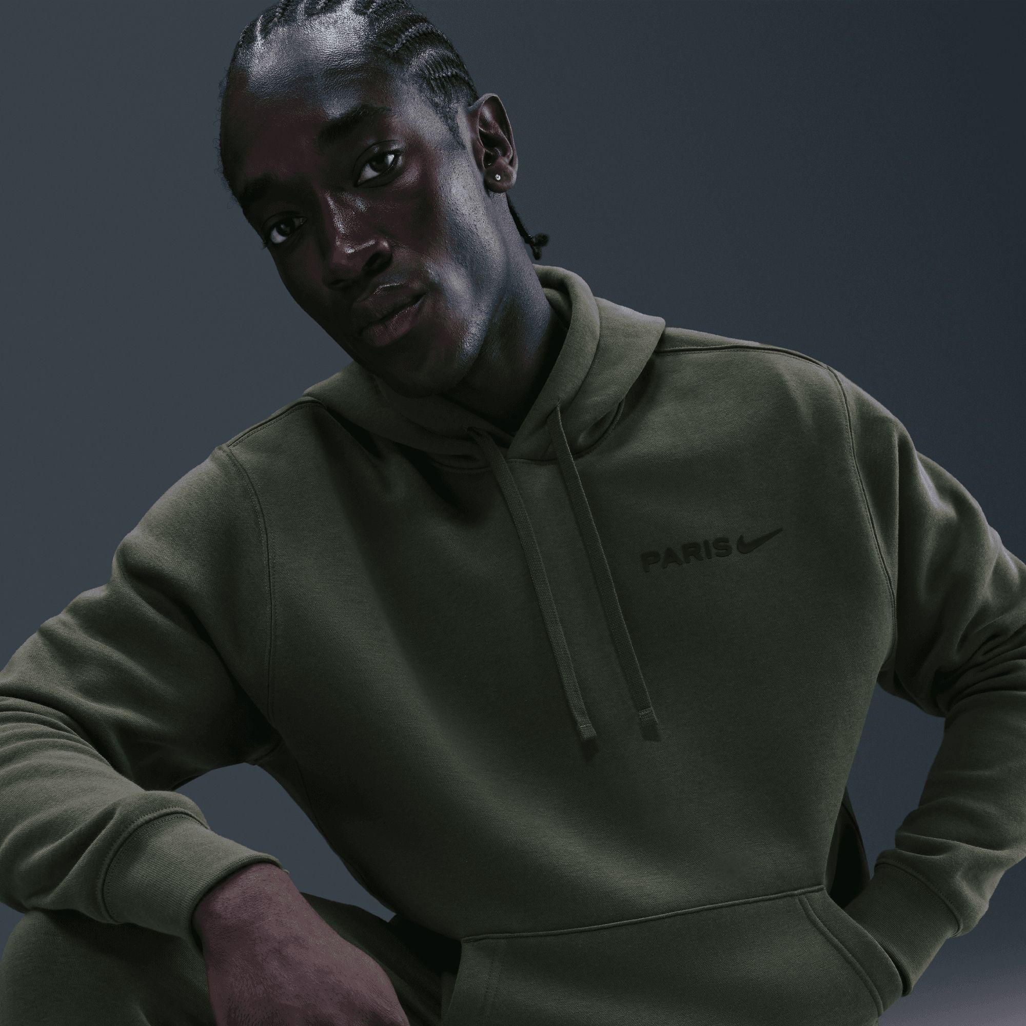 Nike Adult Paris Saint-Germain 2025-26 Club Khaki Pullover Hoodie product image