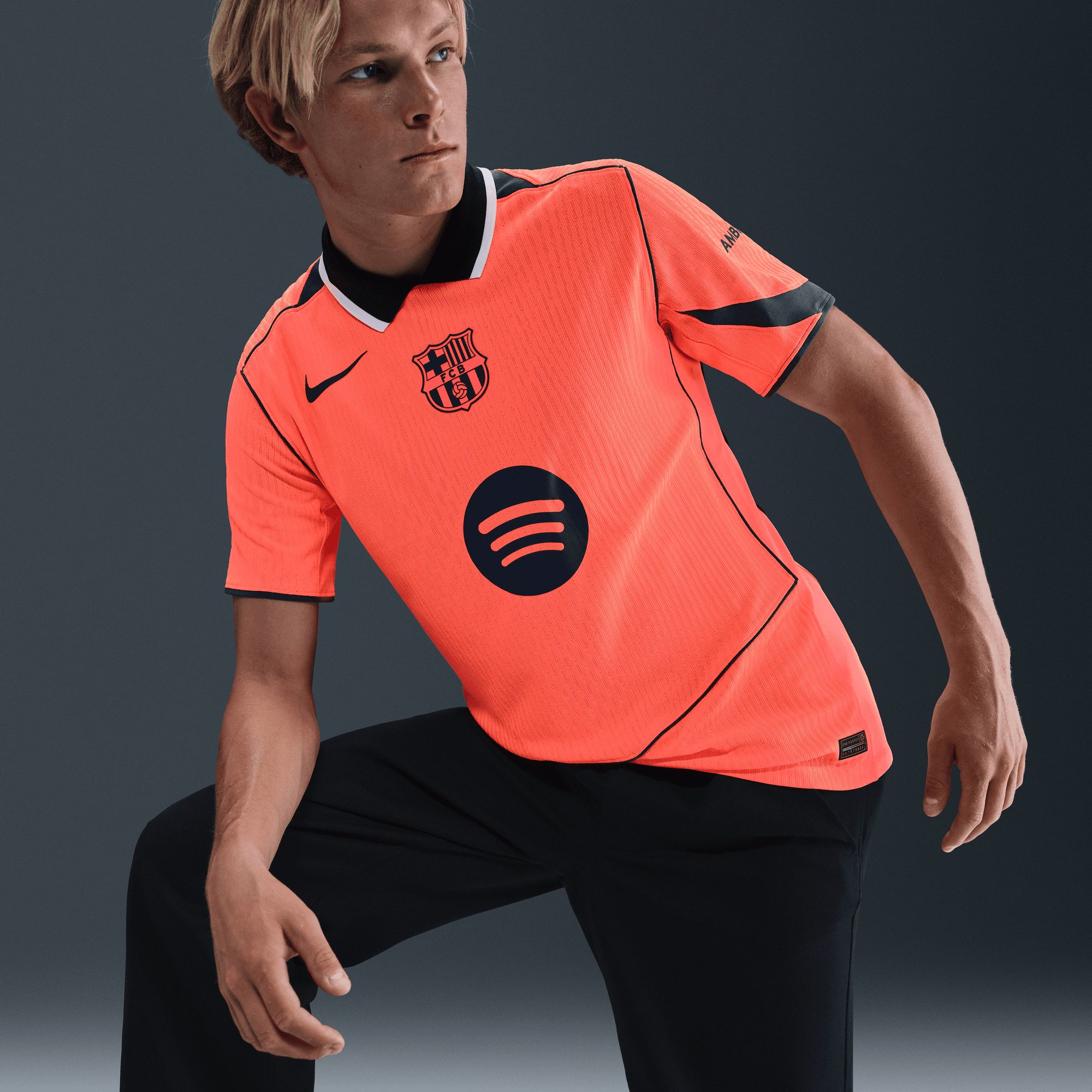 Nike Adult FC Barcelona 2025-26 Orange Third Authentic Jersey product image