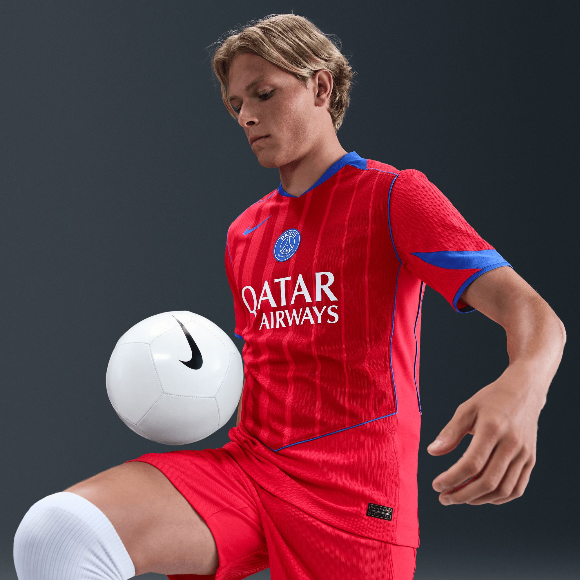 Nike Adult Paris Saint-Germain FC 2025-26 Red Third Authentic Jersey product image