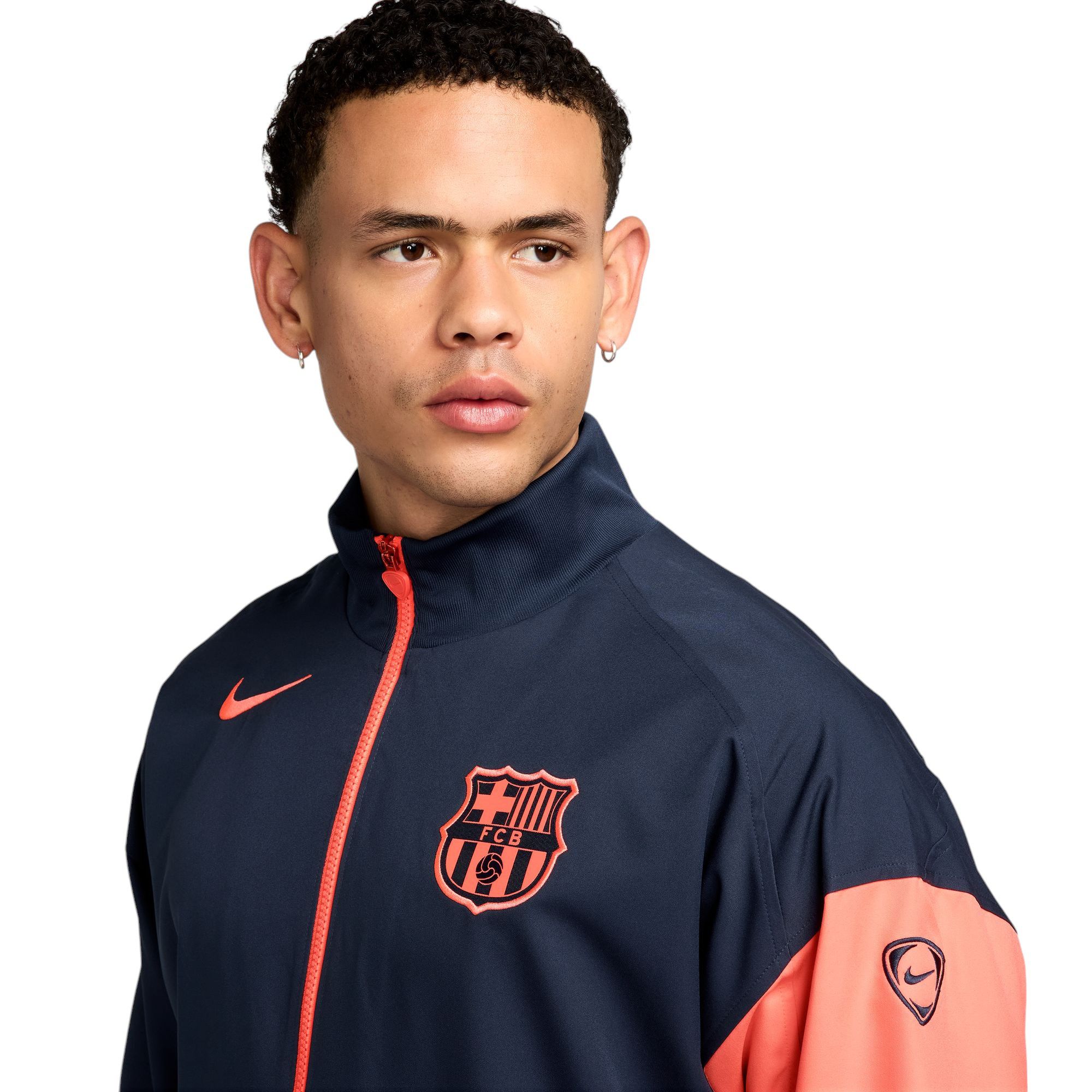 Nike Men's FC Barcelona 2025 Navy 3rd Full-Zip Training Jacket