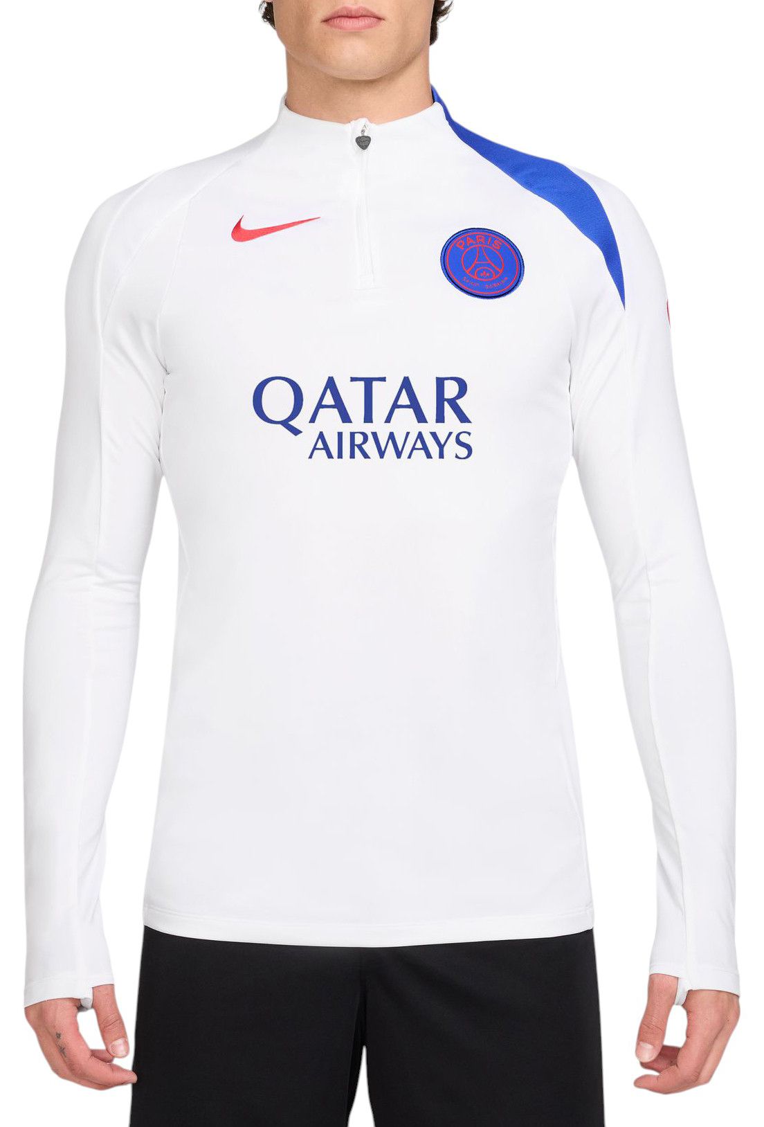 Nike Men's Paris Saint-Germain 2025 White 3rd Dri-FIT Training Quarter-Zip Pullover product image
