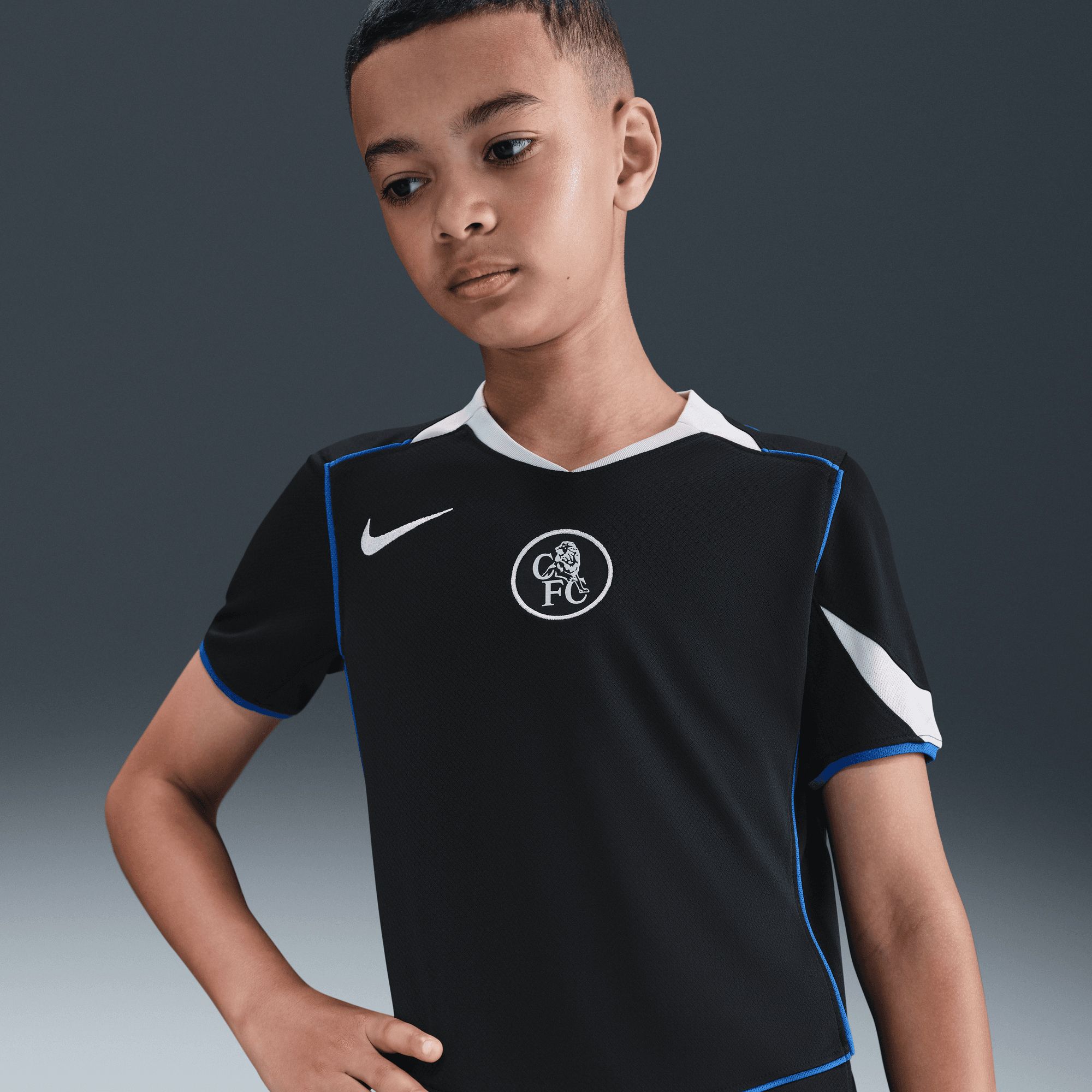 Nike Youth Chelsea FC 2025-26 Black Third Replica Jersey product image