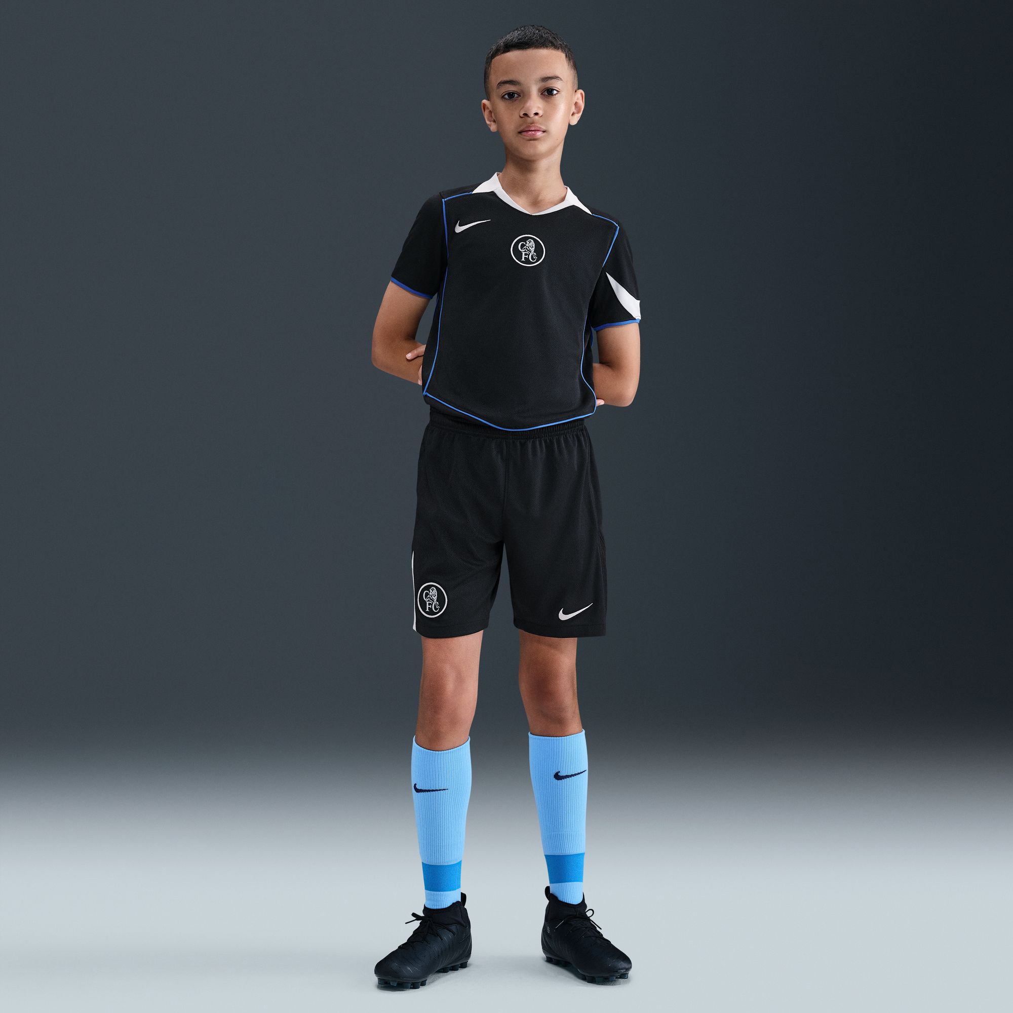 Nike Youth Chelsea FC Black Third Replica Shorts product image