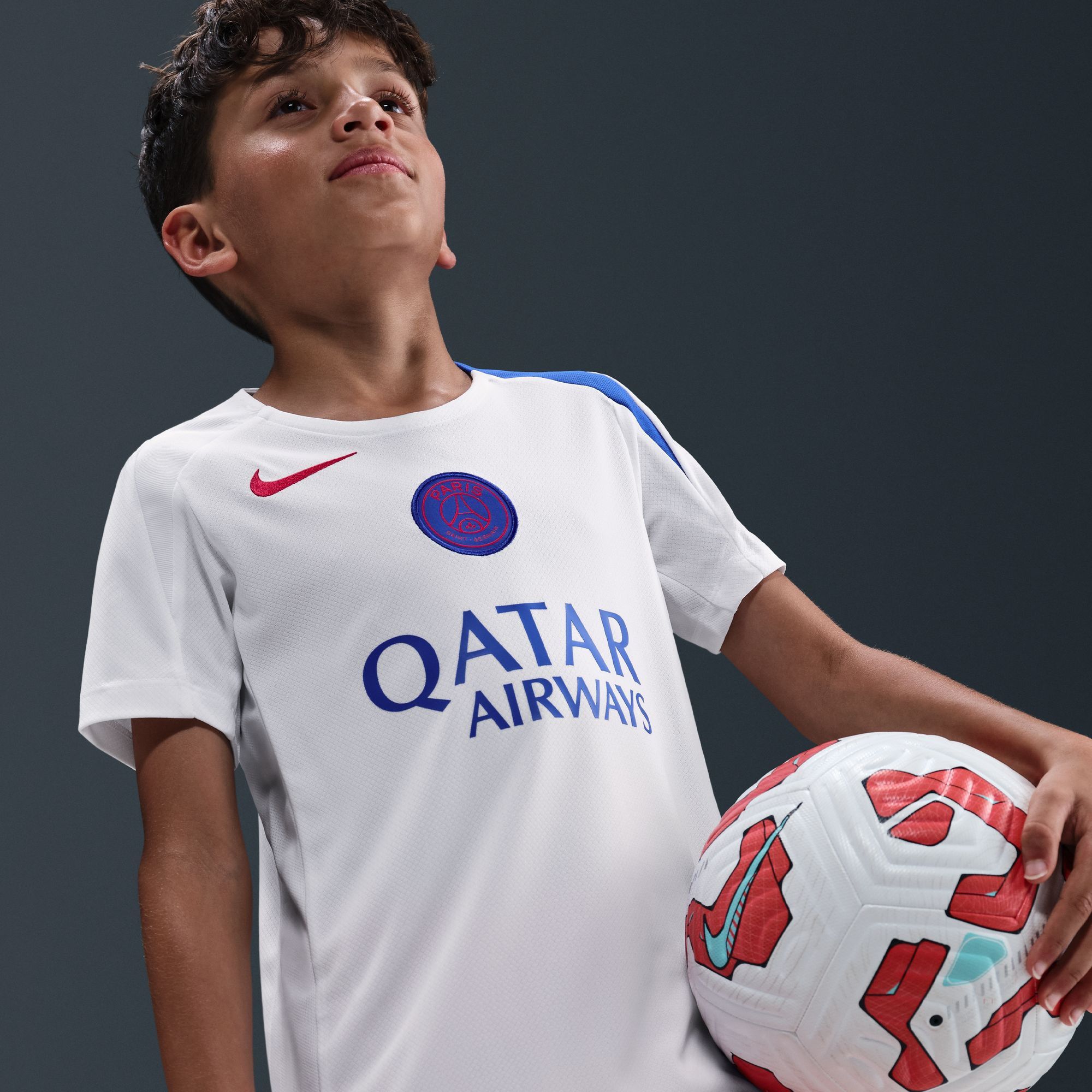 Nike Youth Paris Saint-Germain 2025 White 3rd Training Jersey product image
