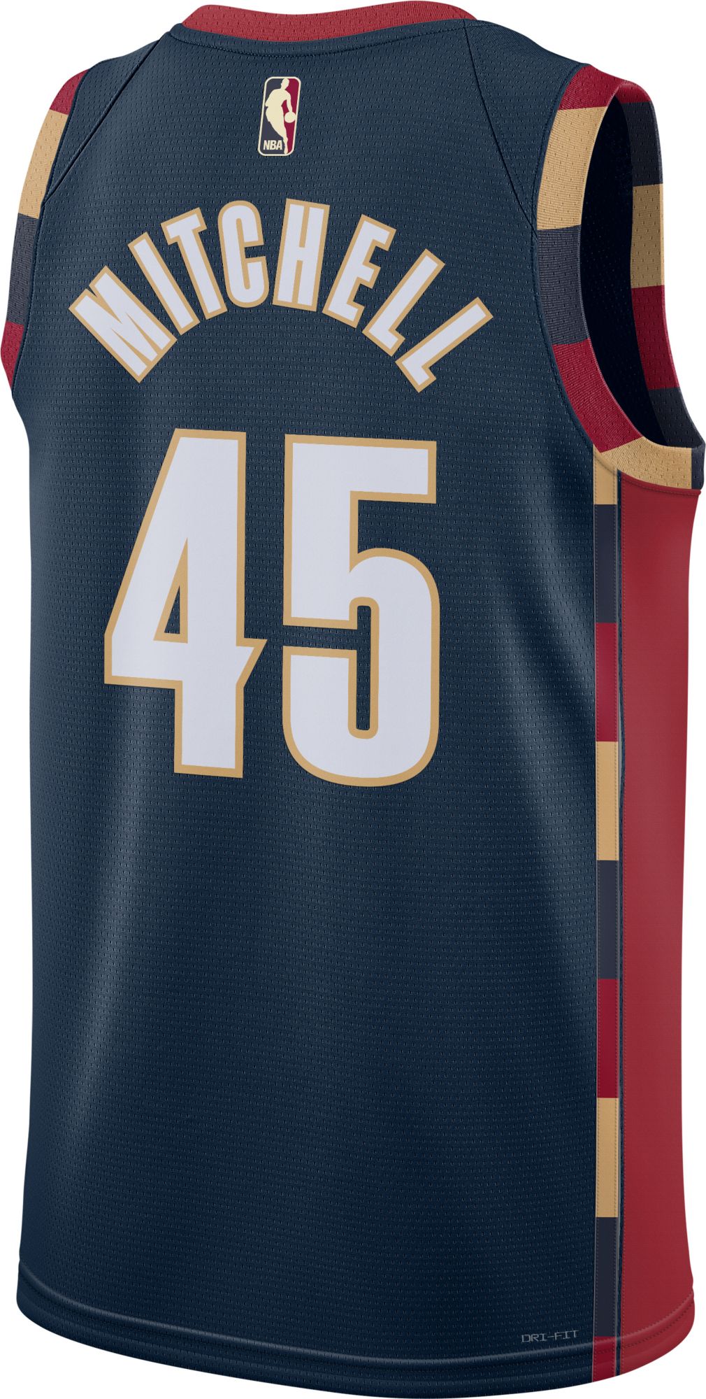 Nike Adult Cleveland Cavaliers Donovan Mitchell #45 Navy Hardwood Classics Swingman Jersey product image
