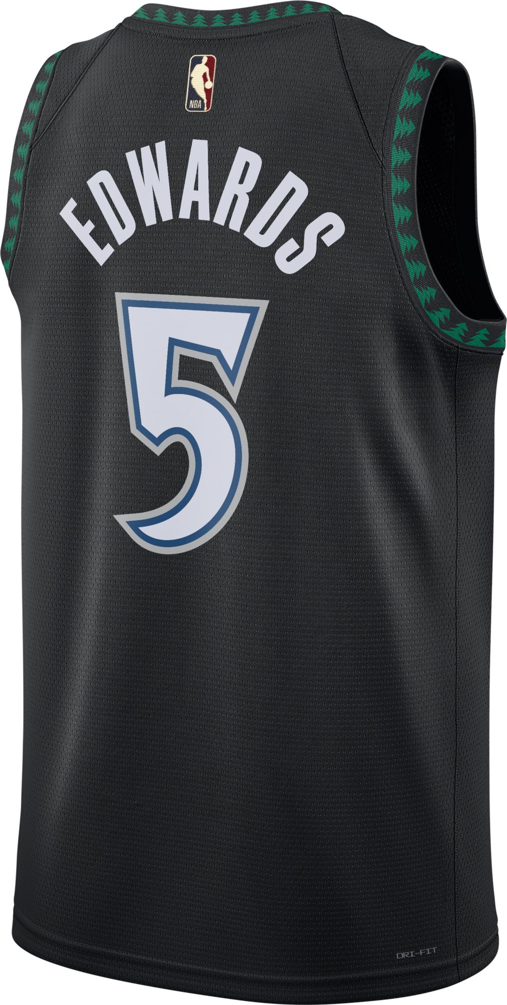 Nike Adult Minnesota Timberwolves Anthony Edwards #5 Black Hardwood Classics Swingman Jersey product image