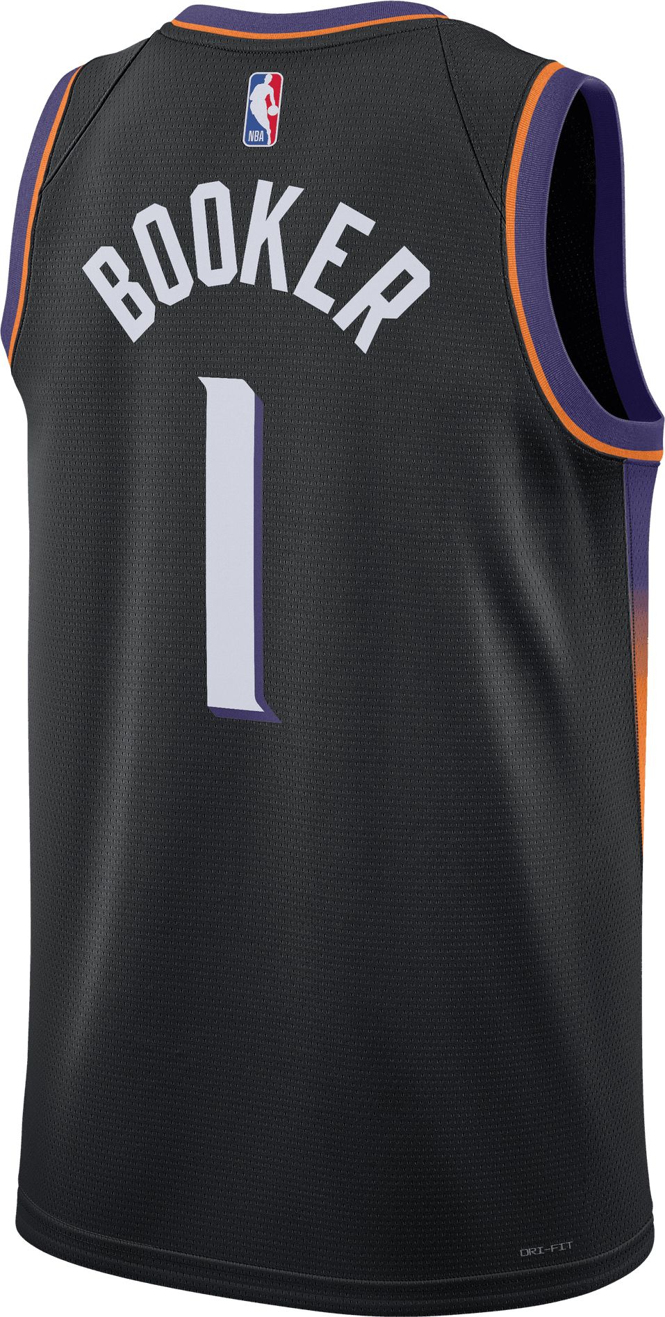 Jordan Adult Phoenix Suns Devin Booker #1 Black Swingman Statement Jersey product image