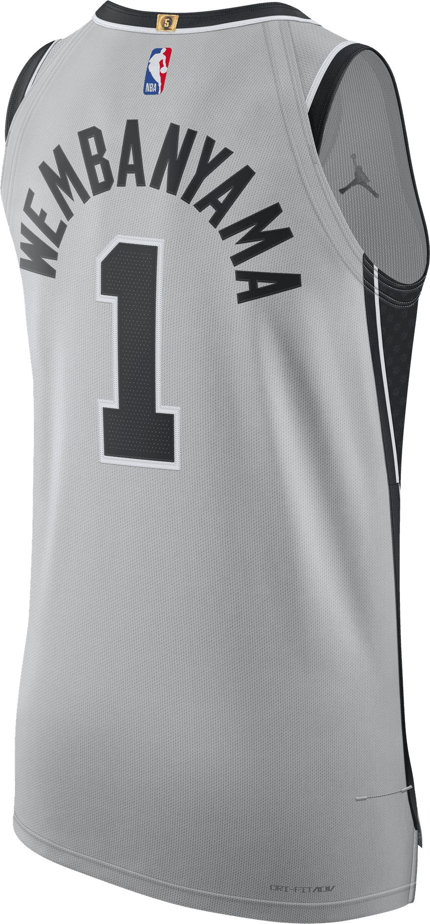Jordan Adult San Antonio Spurs Victor Wembanyama #1 Grey Authentic Statement Jersey product image