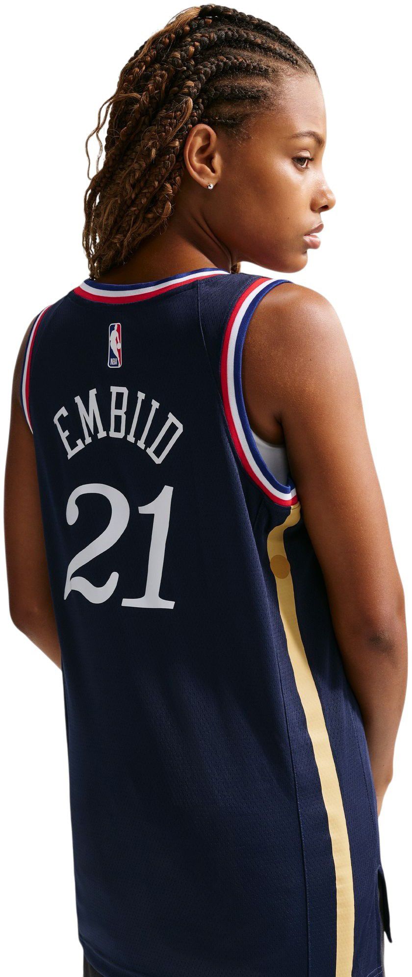 Nike Adult 2025-26 City Edition Philadelphia 76ers Joel Embiid #21 Swingman Jersey product image
