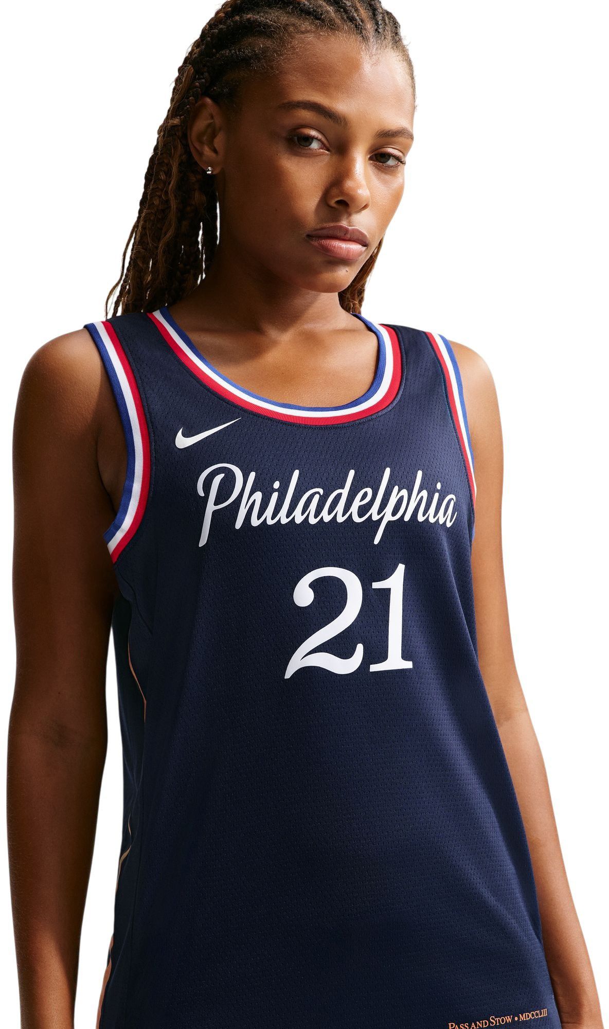 Nike Adult 2025-26 City Edition Philadelphia 76ers Joel Embiid #21 Swingman Jersey product image