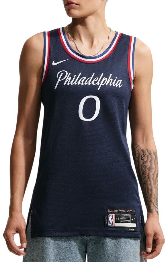Nike Adult 2025-26 City Edition Philadelphia 76ers Tyrese Maxey #0 Swingman Jersey product image