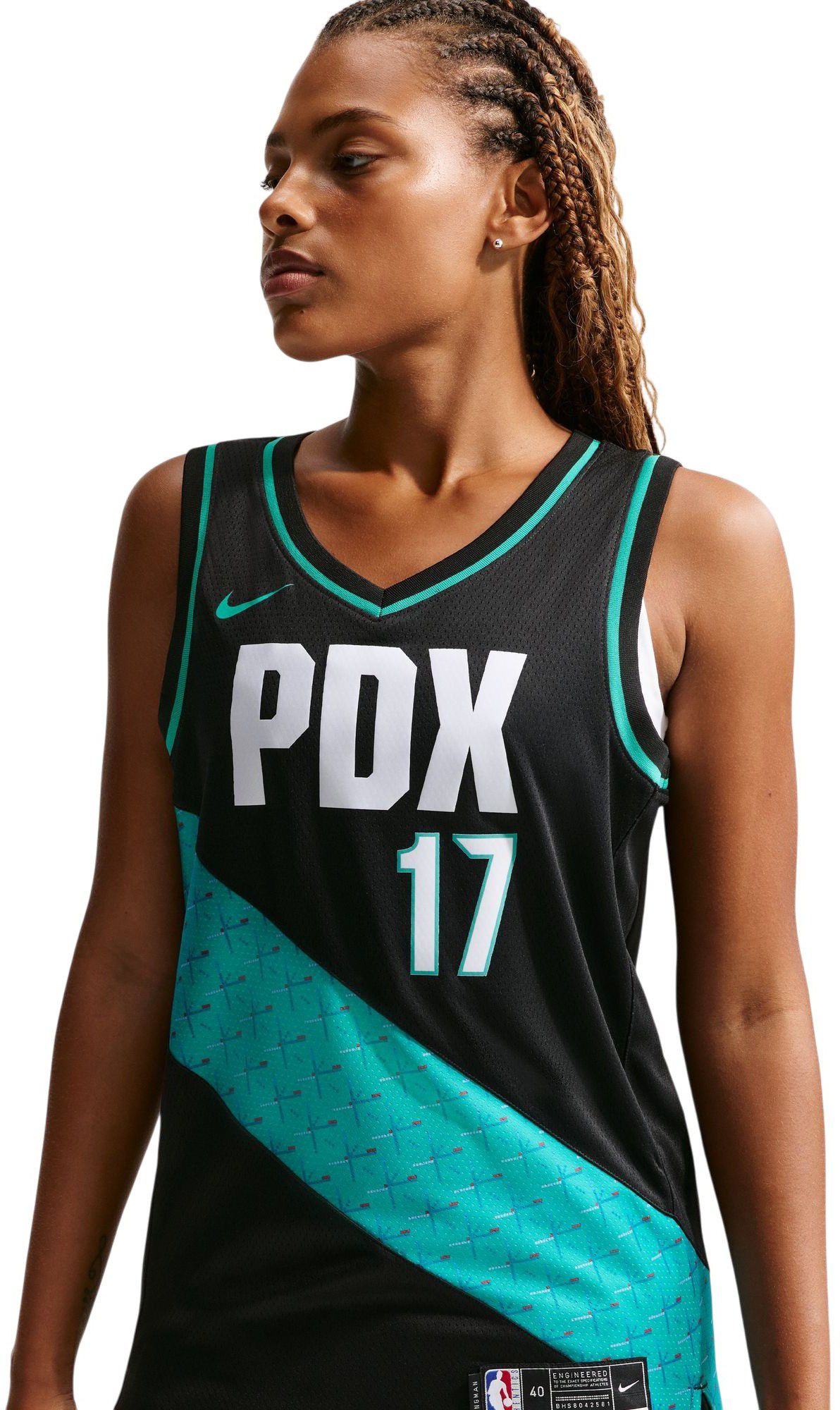 Nike Adult 2025-26 City Edition Portland Trail Blazers Shaedon Sharpe #17 Swingman Jersey product image