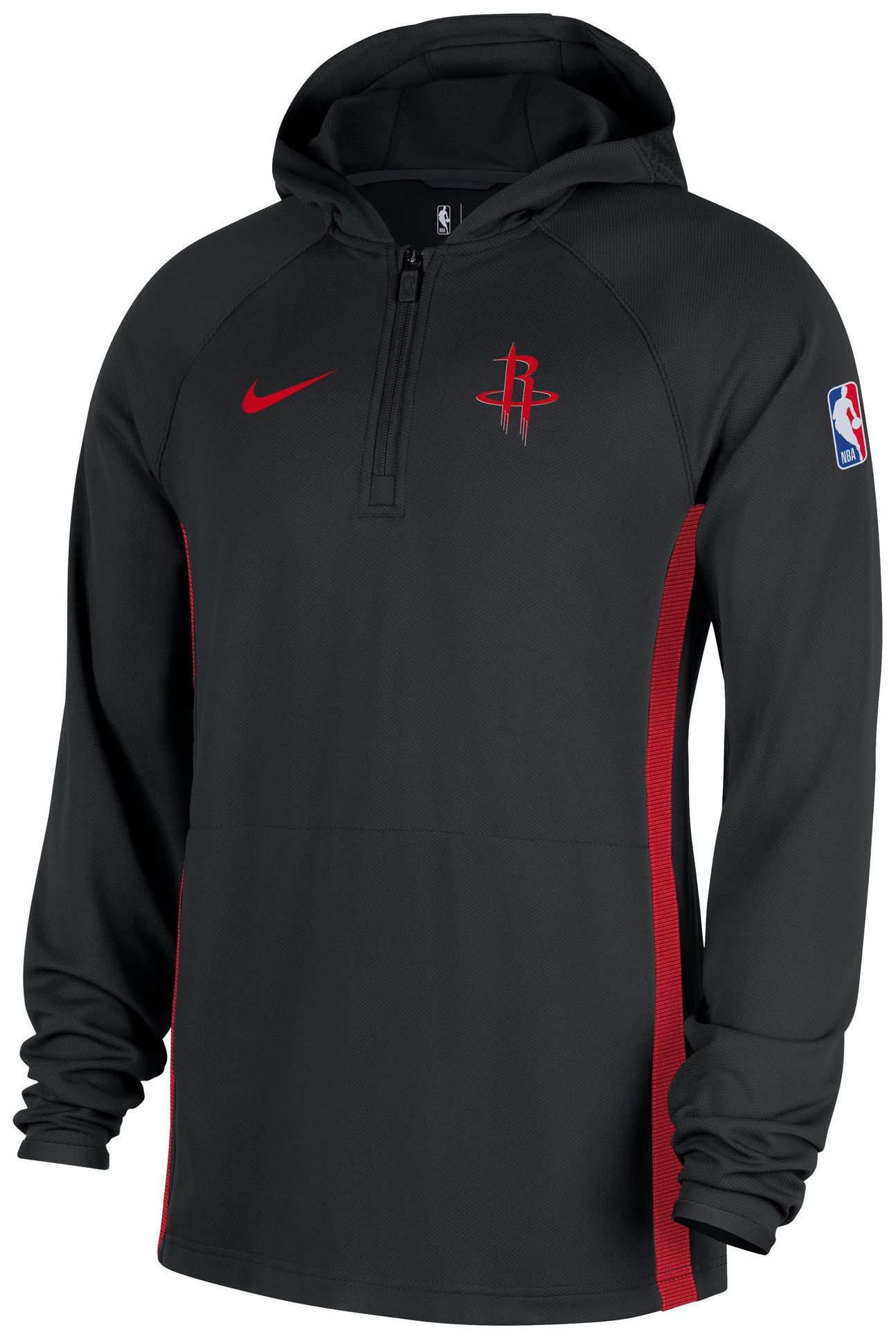 Nike Men's Houston Rockets Black On Court Zone Warmup Quarter-Zip Hoodie product image