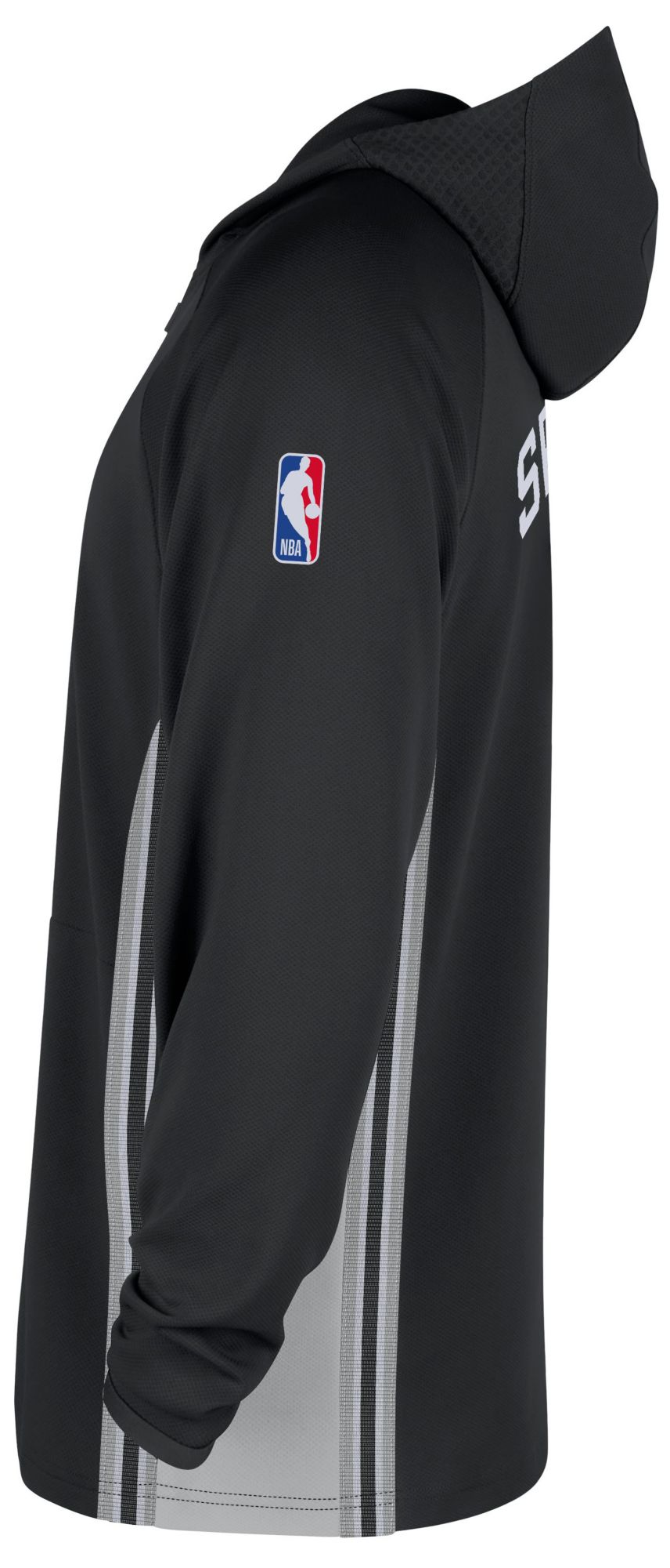 Nike Men's San Antonio Spurs Black On Court Zone Warmup Quarter-Zip Hoodie product image