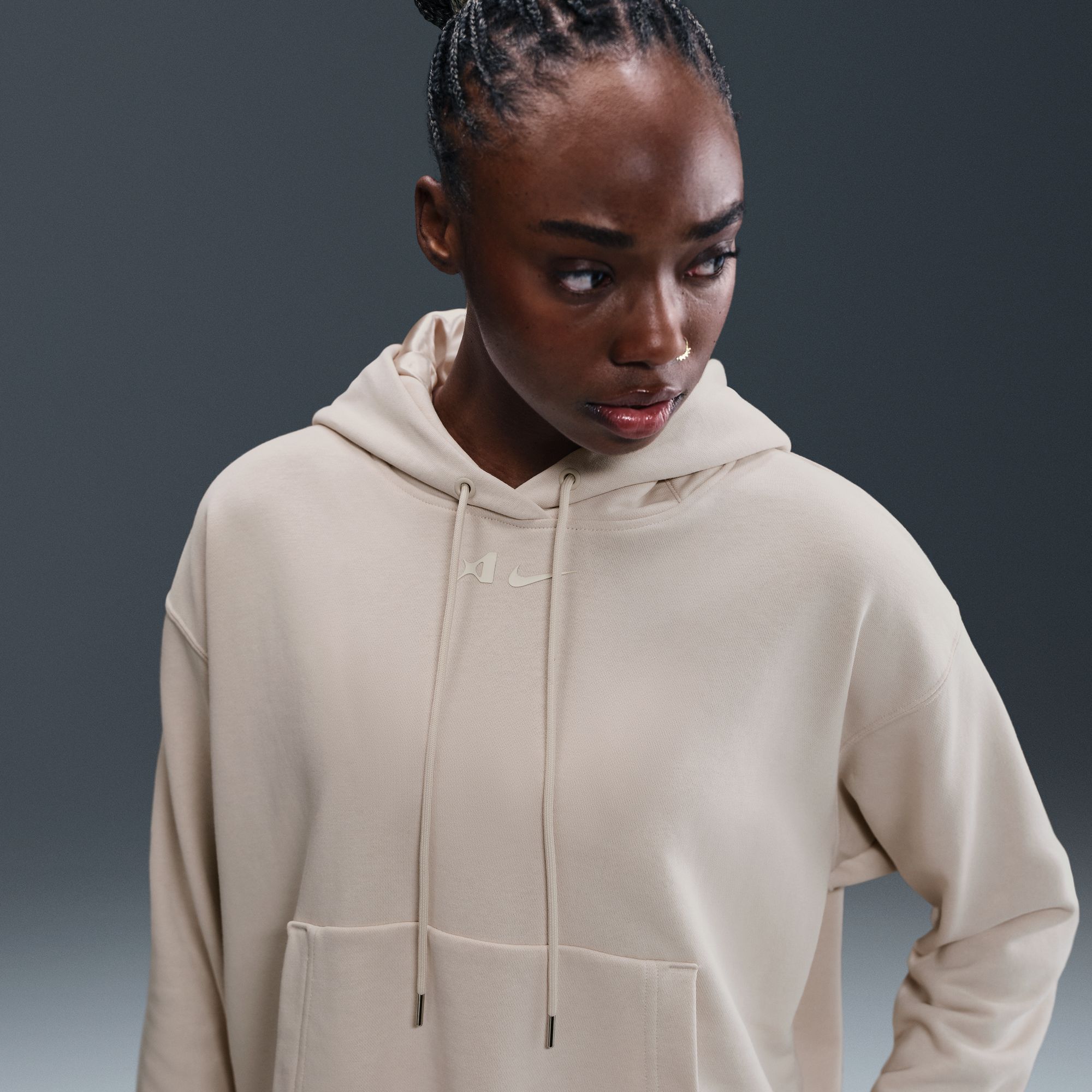 Nike Women's A'ja Wilson Oversized Cropped Basketball Hoodie product image