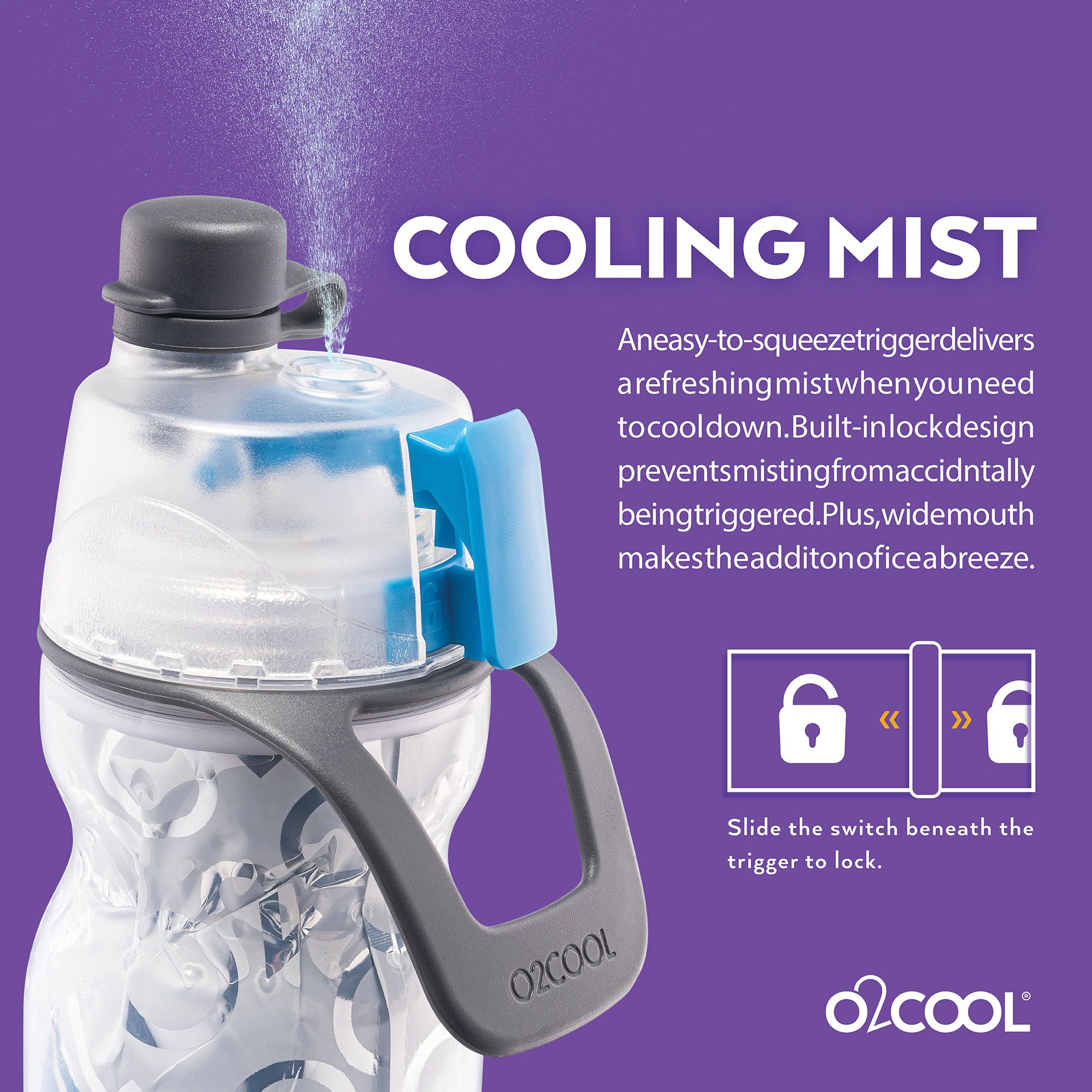 O2COOL Mist N' Sip® Water Bottle for Drinking and Misting