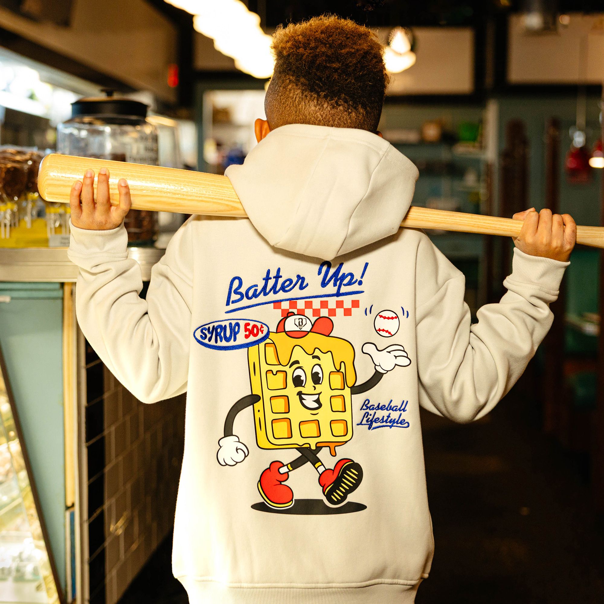 Baseball Lifestyle 101 Boys' Breakfast Hoodie product image